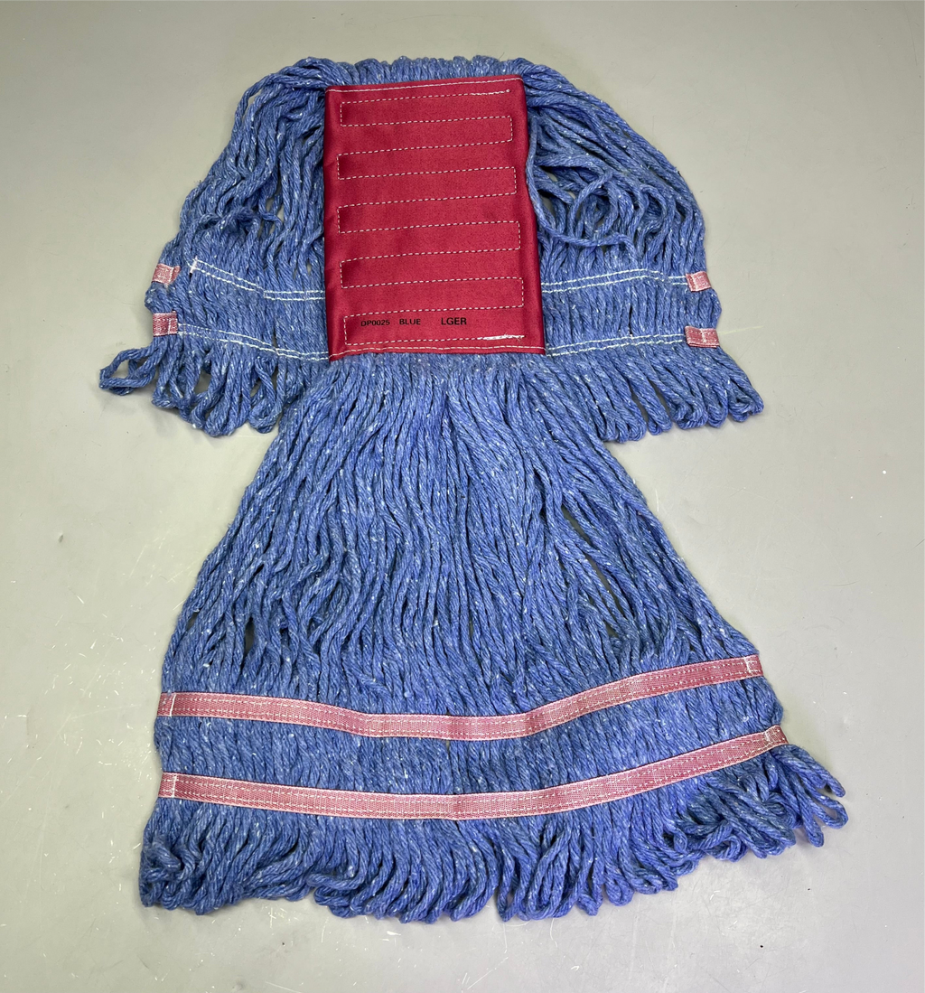 SHENZHEN MIREA CO. (18 PACK)  Synthetic Polyester Mop Heads With Headband - BLUE