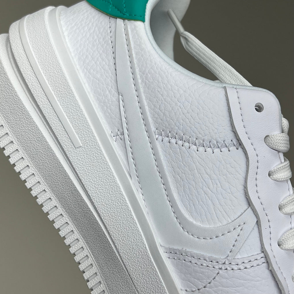 NIKE Air Force 1 PLT.AF.ORM Tapered Toe Shoes Sz Women's 8.5 White/Pink/Blue FN7180-100