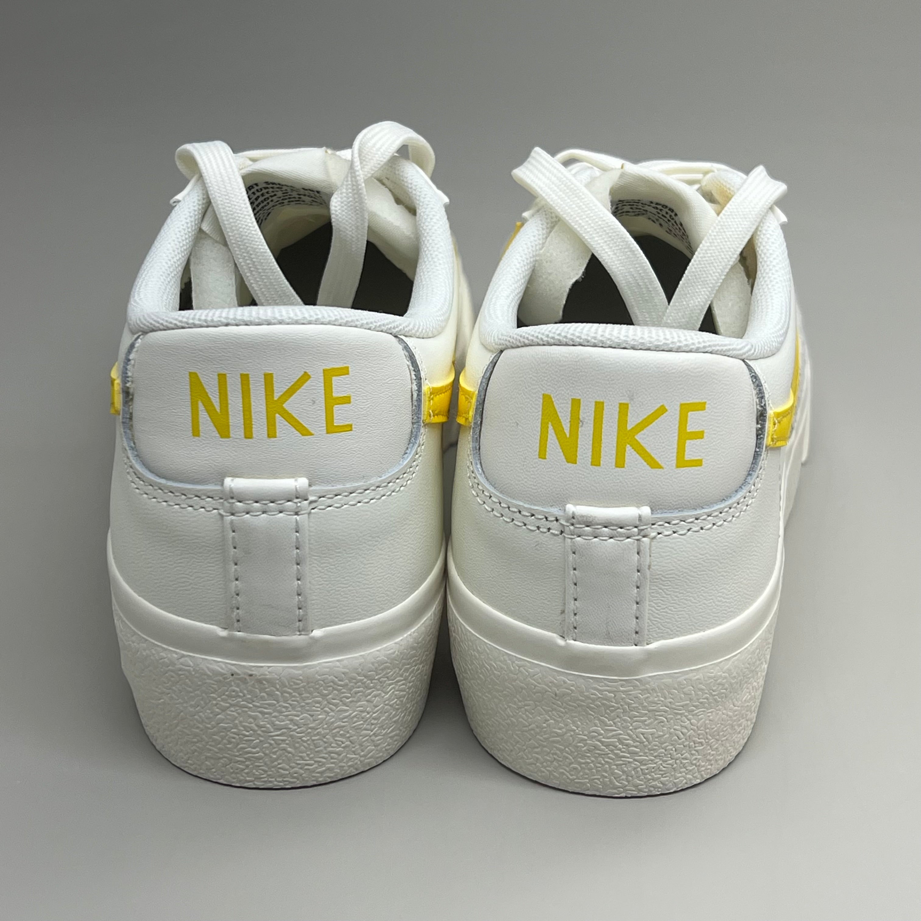 NIKE Shoes Blazer Low Cut Platform Sneaker Sz Women's 6.5 Men's 5 Yellow/Grey/White