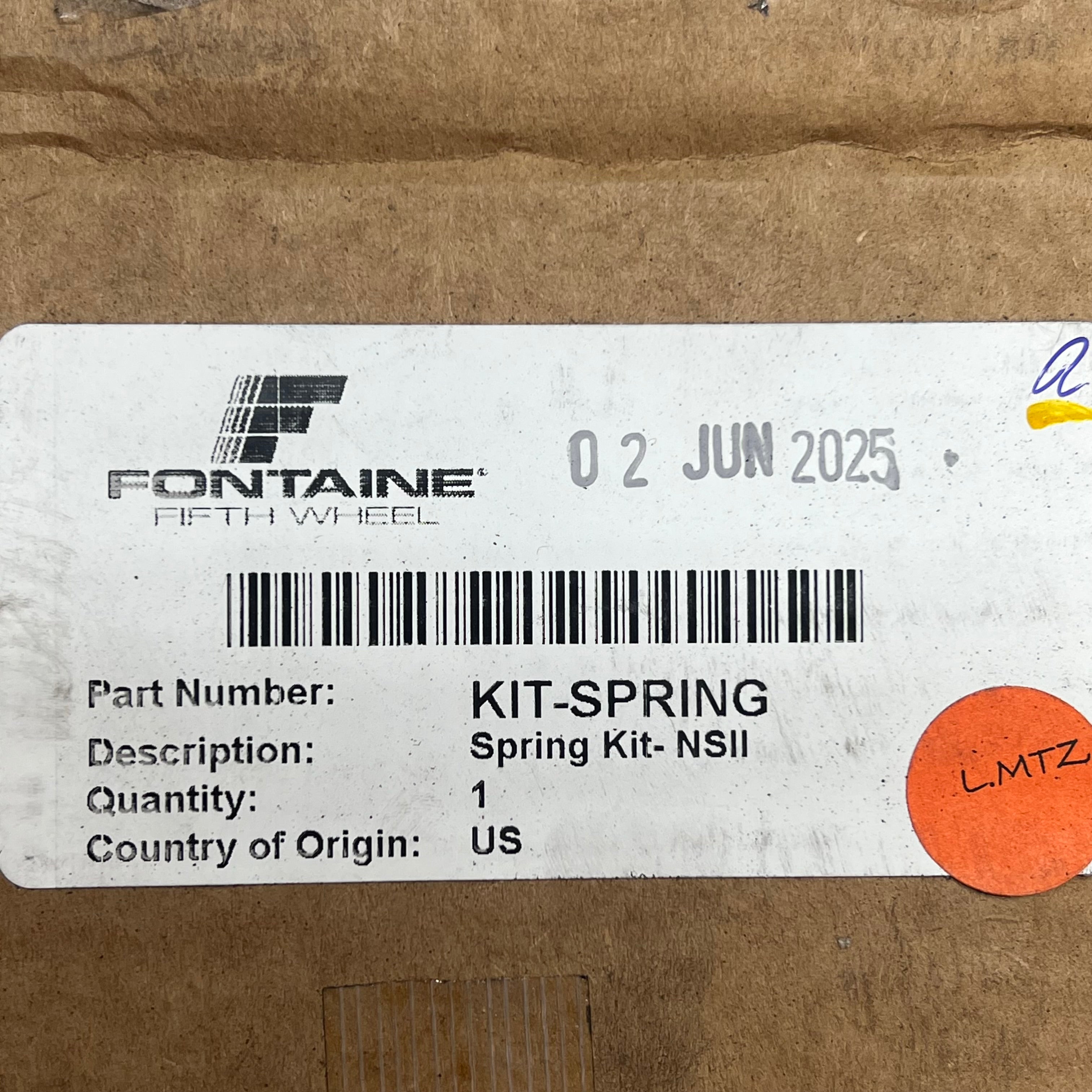 FONTAINE Fifth Wheel No-Slack Top Plate Spring Kit 6000 Series Chrome KIT-SPRING