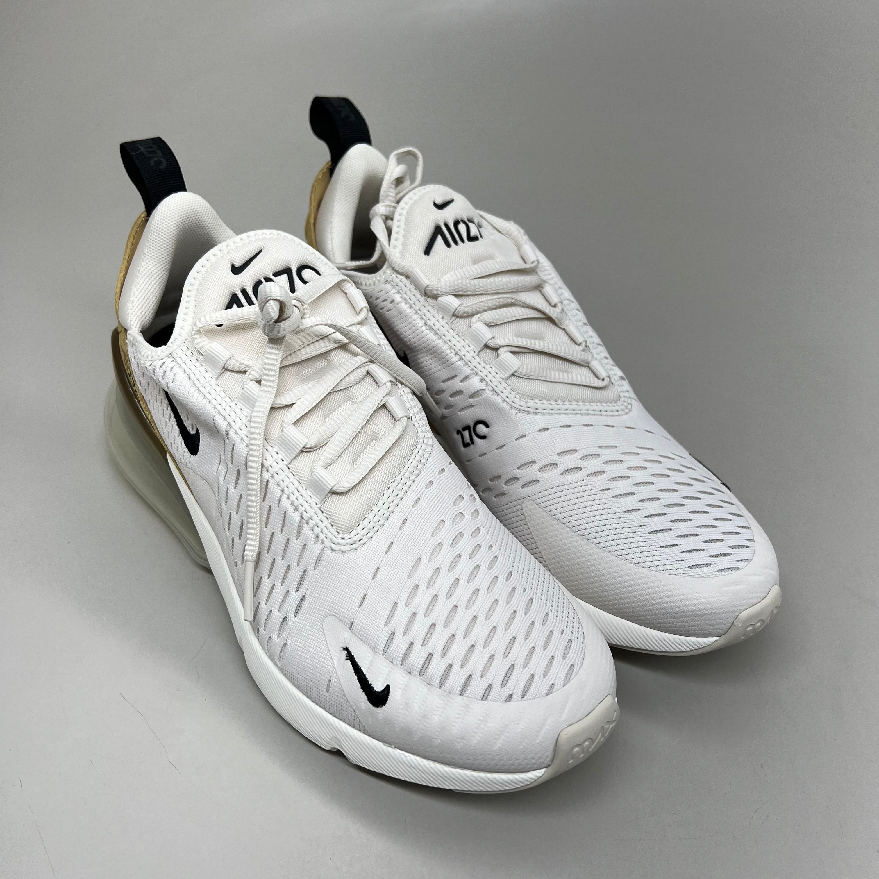 NIKE W Air Max 270 Mesh Shoes Women's Sz 8 White Gold DZ77736 001 New Other