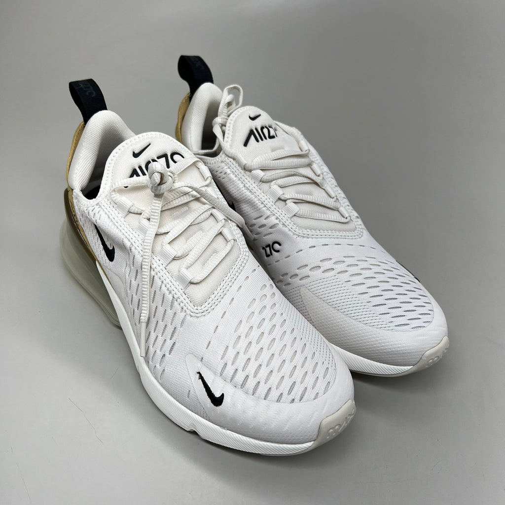 NIKE W Air Max 270 Foam Insole Mesh Sneakers Women's Sz 8 White Gold DZ77736 001