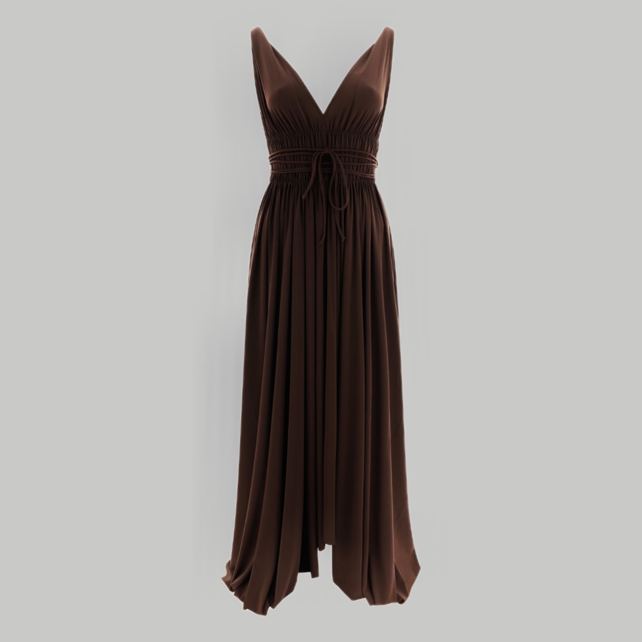 NORMA KAMALI Goddess Dress Unlined Women's Sz S/36 Chocolate KK3233PL292028