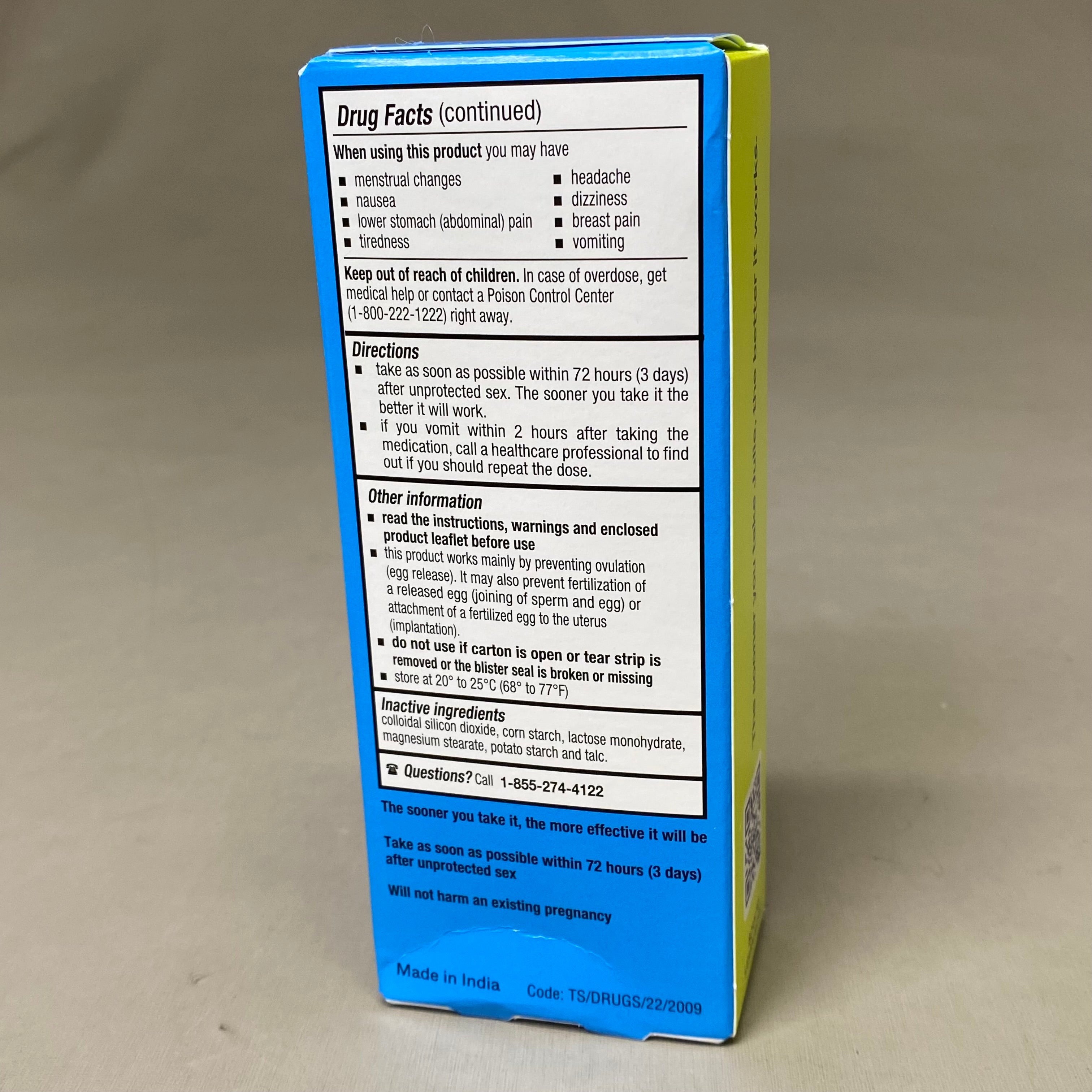 JULIE (62 Pack) Emergency Contraceptive Levonorgestrel Tablets 1.5 mg BB 10/25