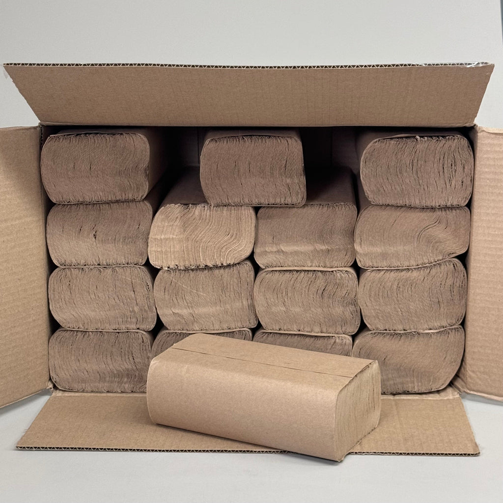 TORK (4,000 TOWELS TOTAL) Natural Multi-Fold Hand Towel 1-Ply Brown MK 520A B