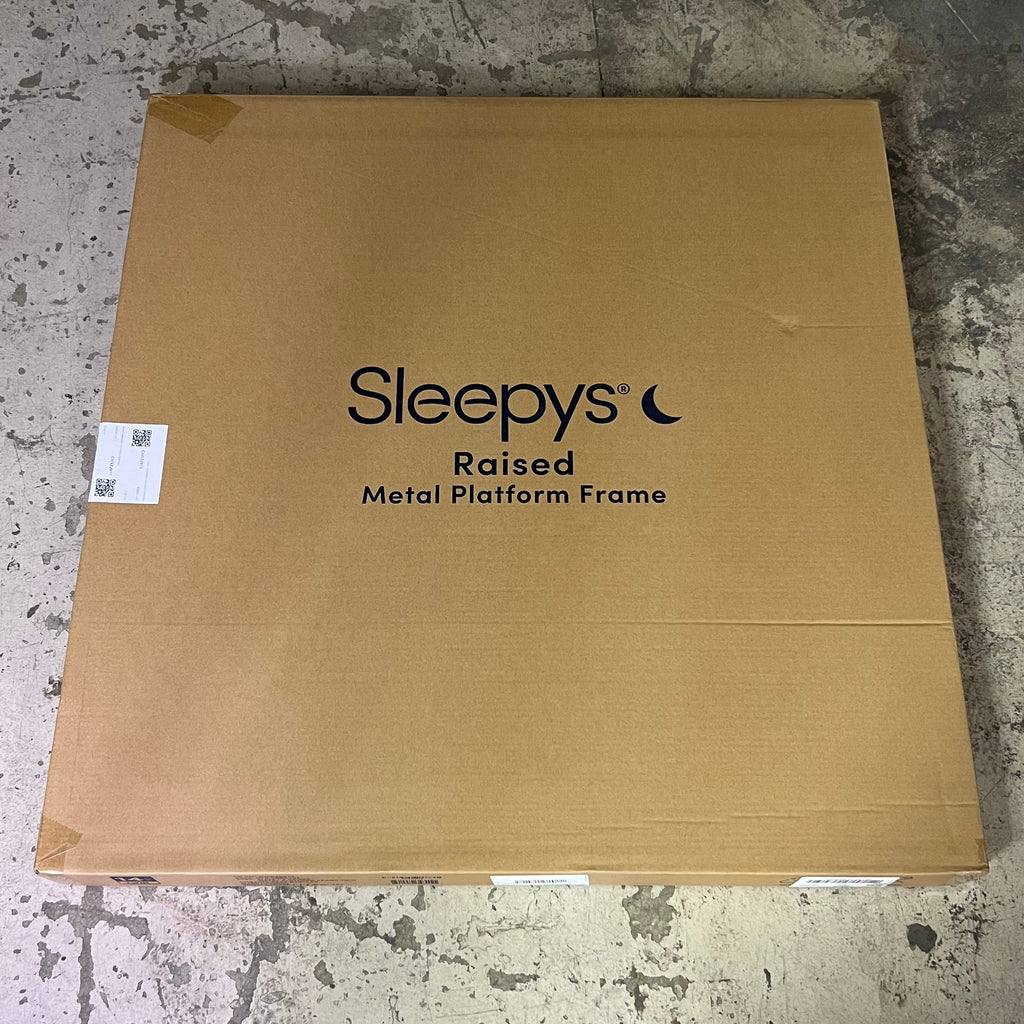 SLEEPYS Raised Metal Bed Frame Sz Twin, Black CHS32911