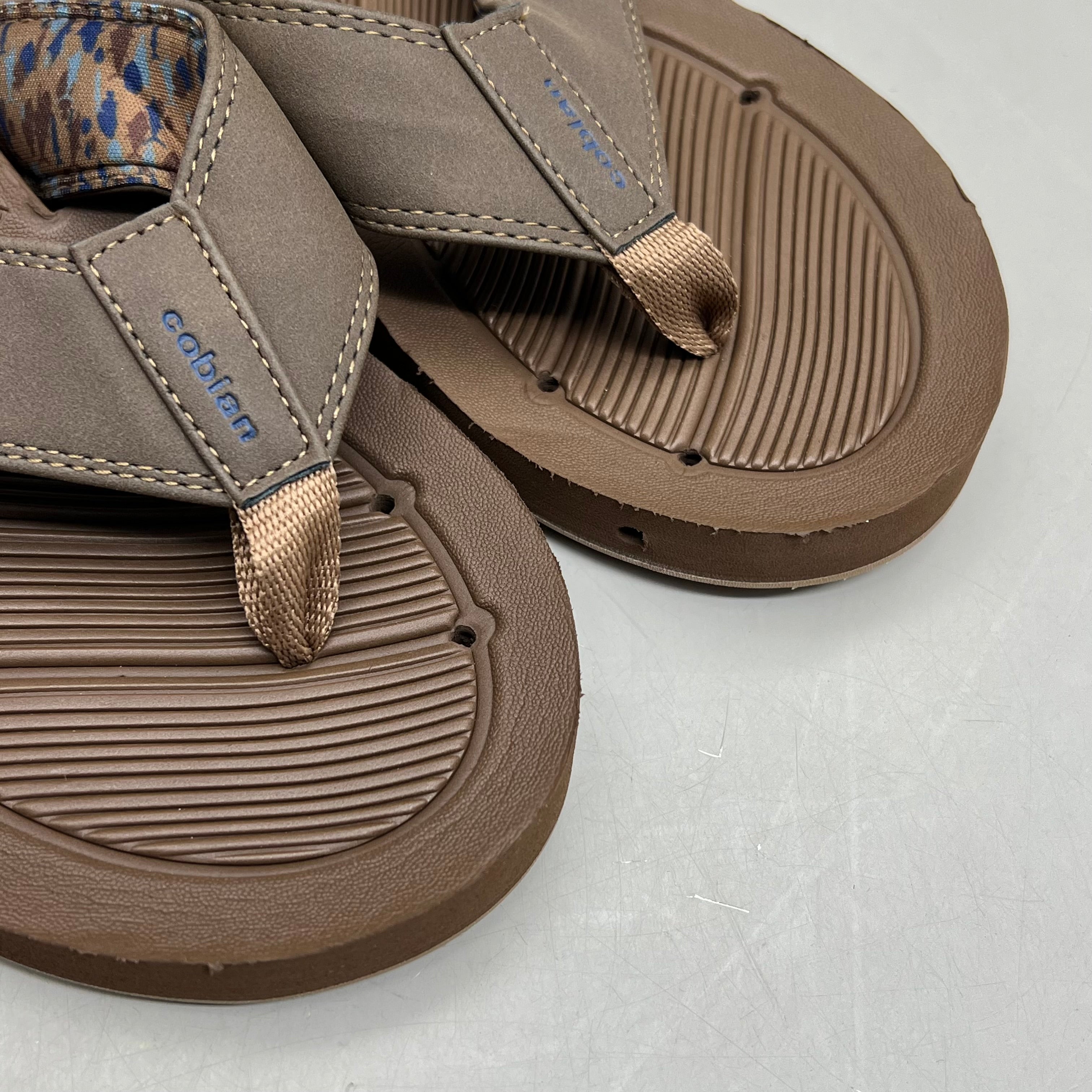 COBIAN Synthetic Suede Draino 3 Sandals  Men's Sz 12, EU 45 Brown HBD23-200-12