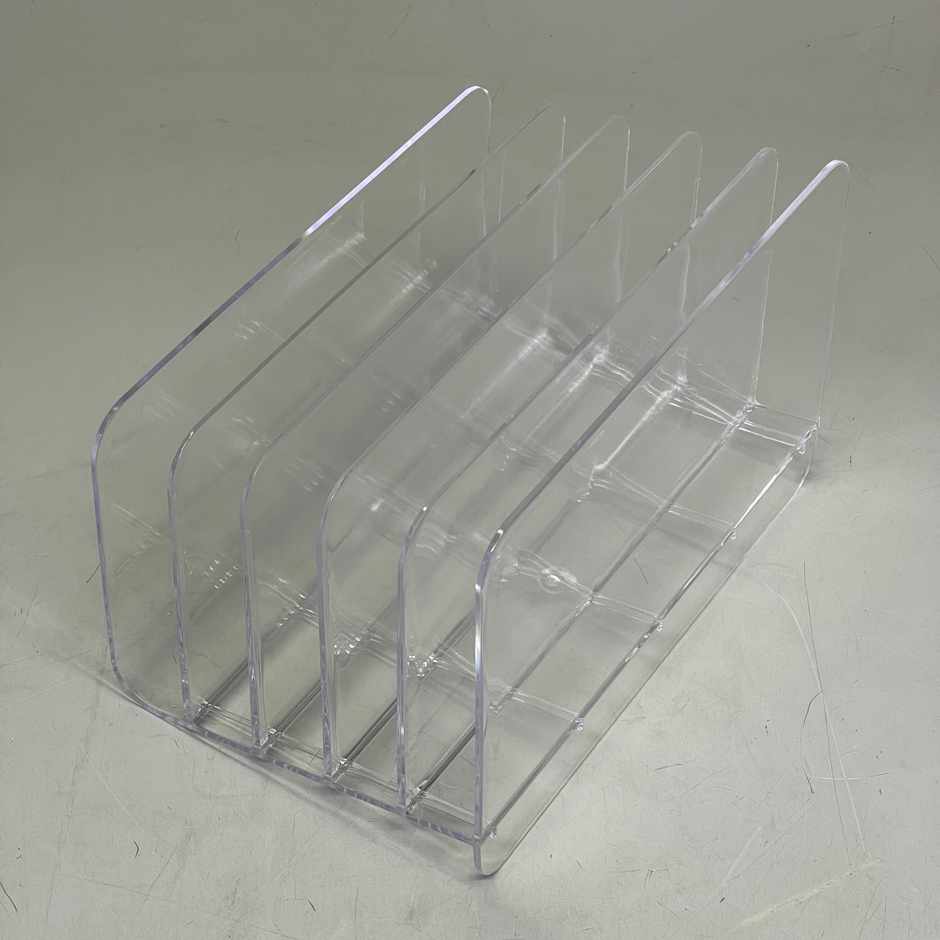 TRU RED 5-Slot Letter Sorter 9.5" x 6.5" x 6.3" Clear TR62285