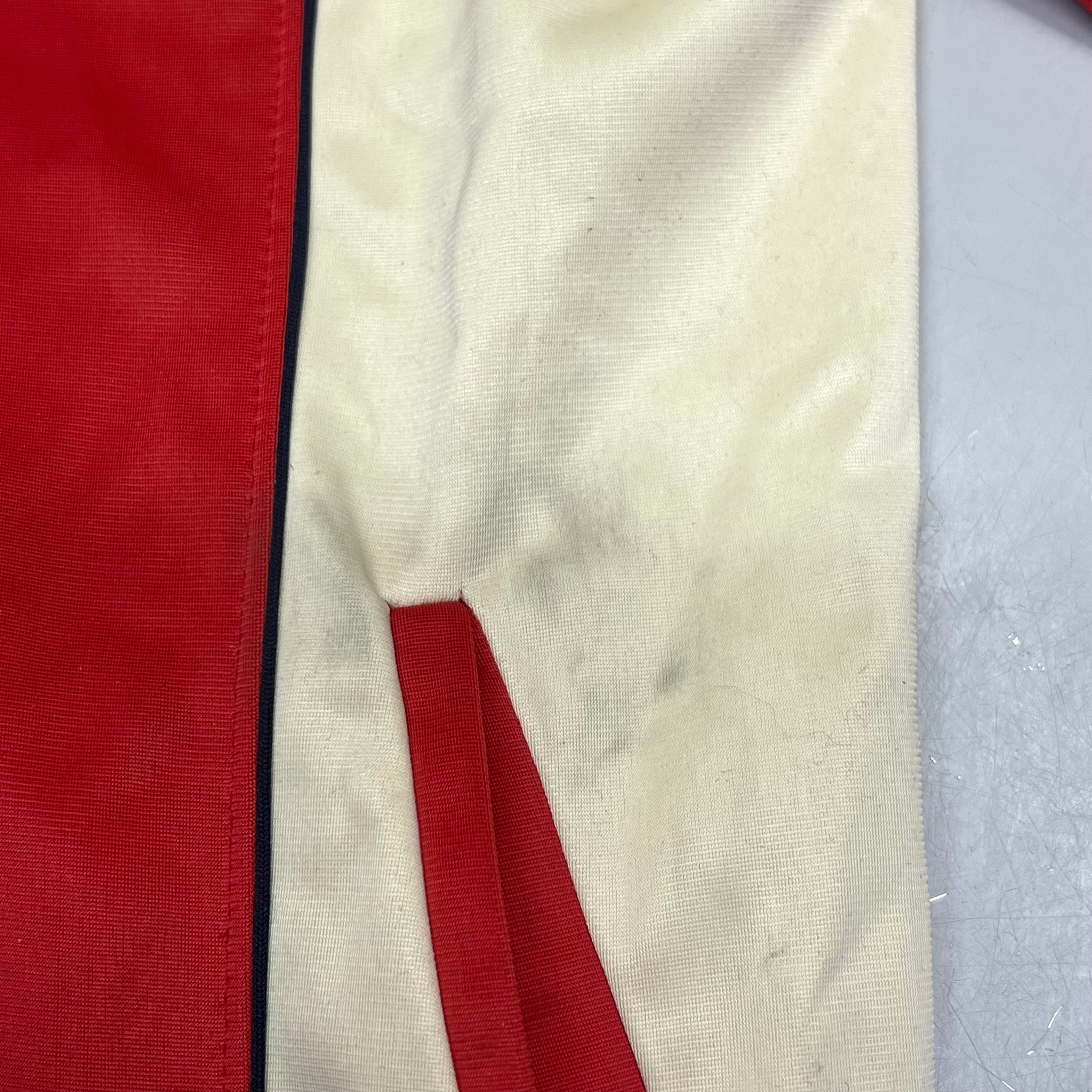 SERGIO TACCHINI Sportswear Track Suit Zip Up Jacket US Sz 40 Red/Cream (Used)