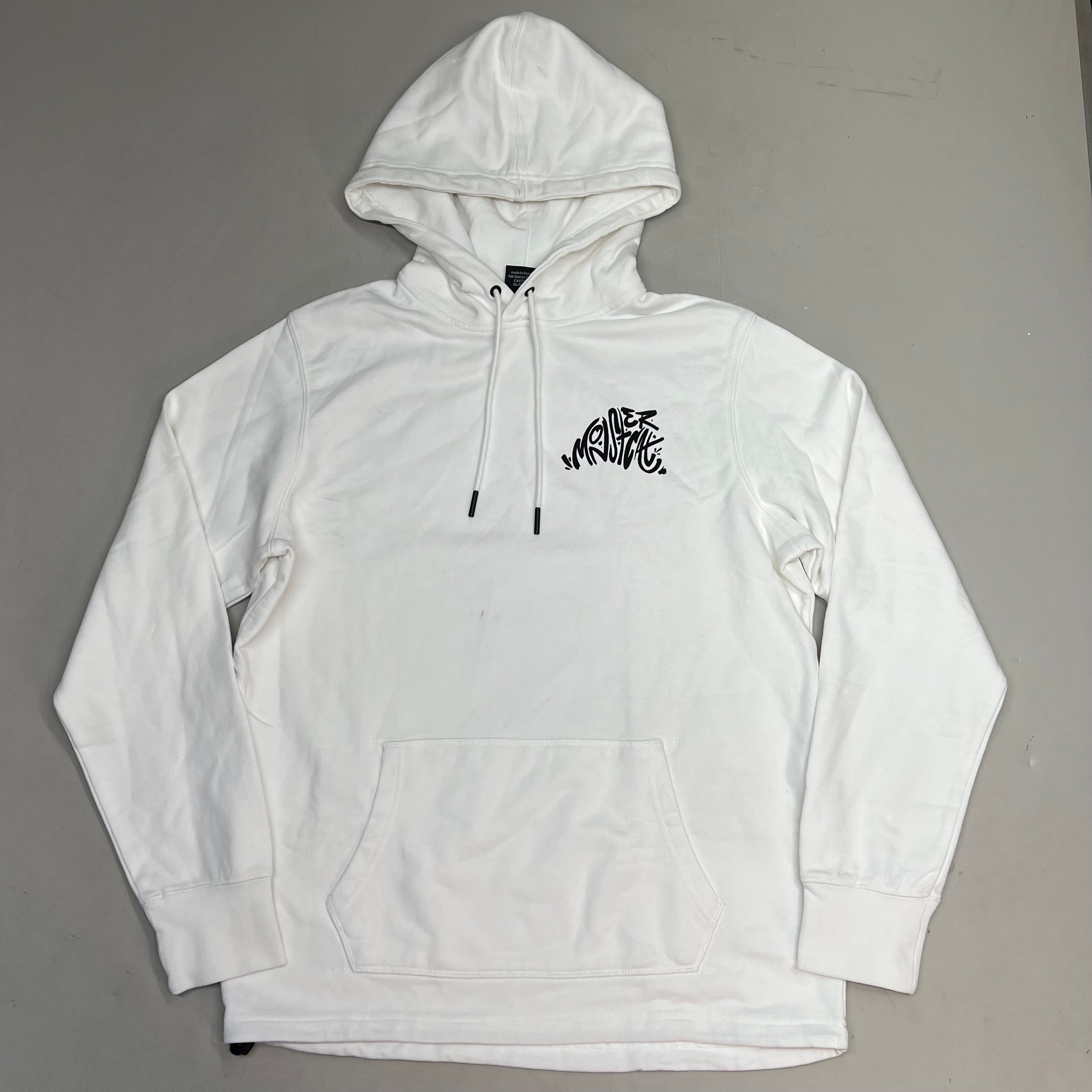 MONSTERCAT Records Adjustable Waist Sweatshirt Korean Fighter Men's Sz M White