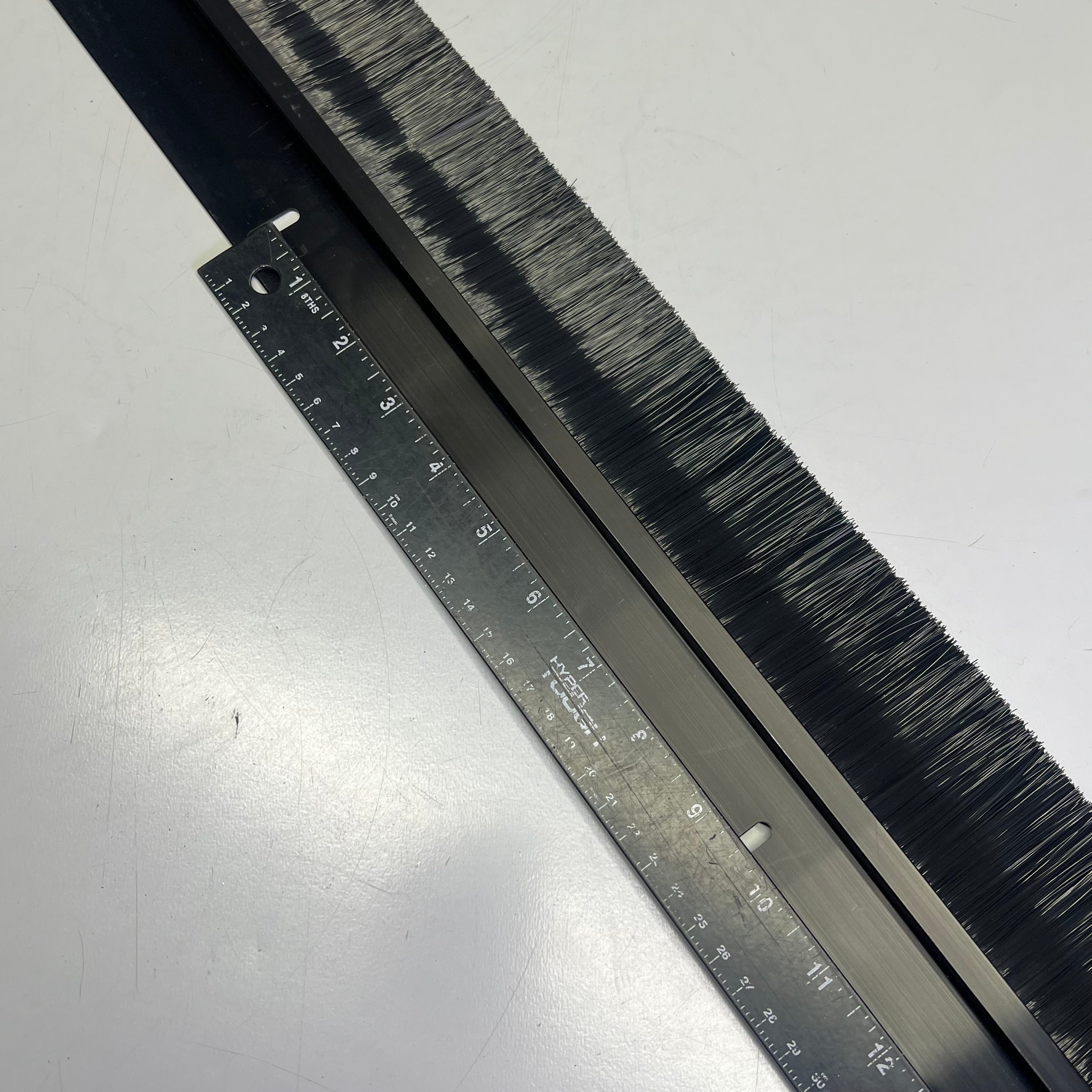 FELTON Straight Strip Brush Door Seal 2" Bristles 9.5" Mounting 39" X 4" 491459