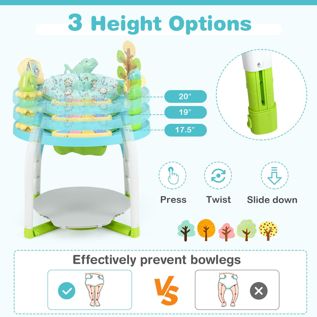 5-in-1 Baby Activity Center Interactive Bounce Seat with Removable Toys