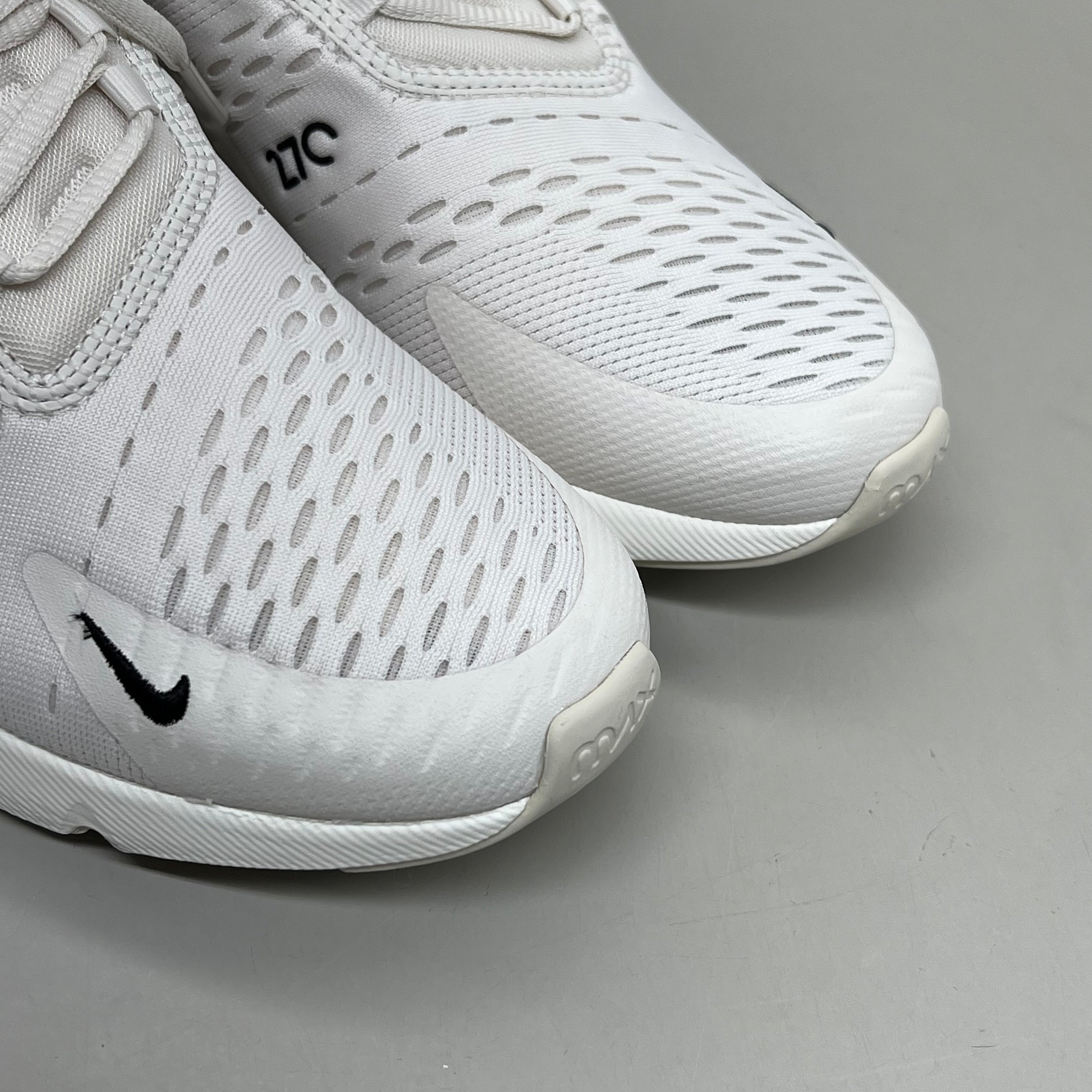 NIKE W Air Max 270 Foam Insole Mesh Shoes Women's Sz 7 White Gold DZ77736 001