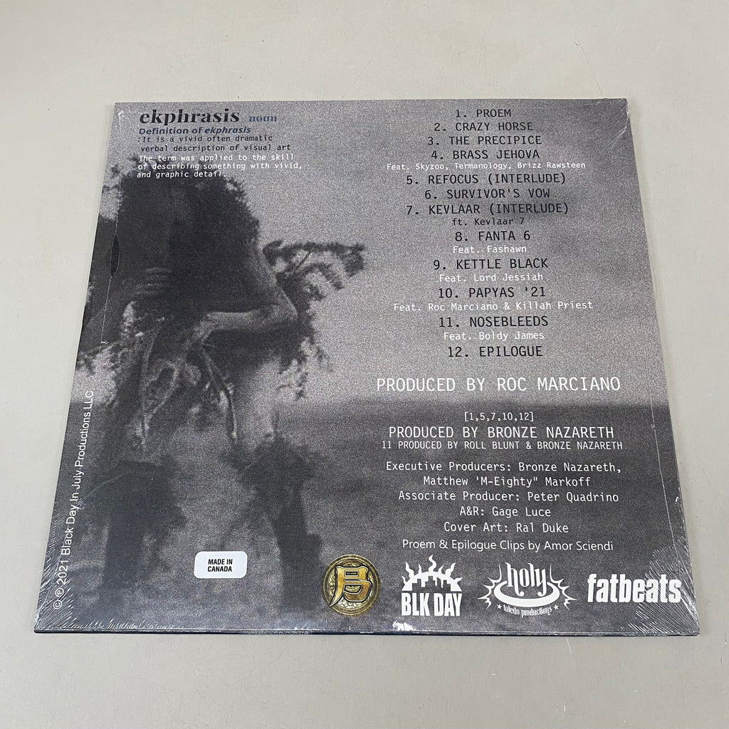 BRONZE NAZARETH & ROC MARCIANO Ekphrasis Vinyl Record  12 Songs