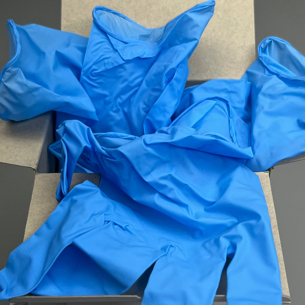 HOSPECO NPF (1,000 PACK) Nitrile Powder Free Exam Gloves Sz M Blue GL-N106FM
