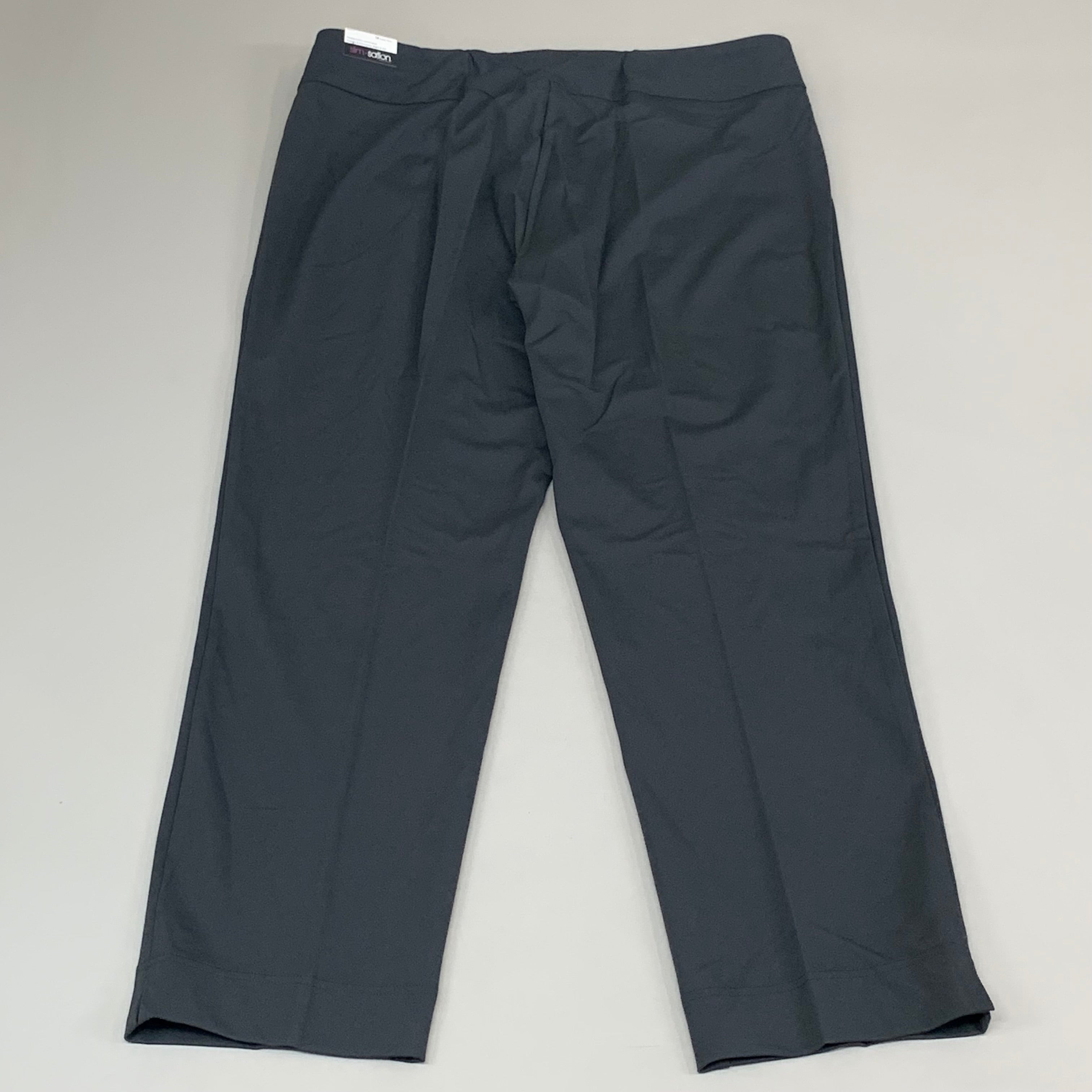 MULTIPLES Woven Ankle Pants Petite Women's Sz 16 Intgry M2623P