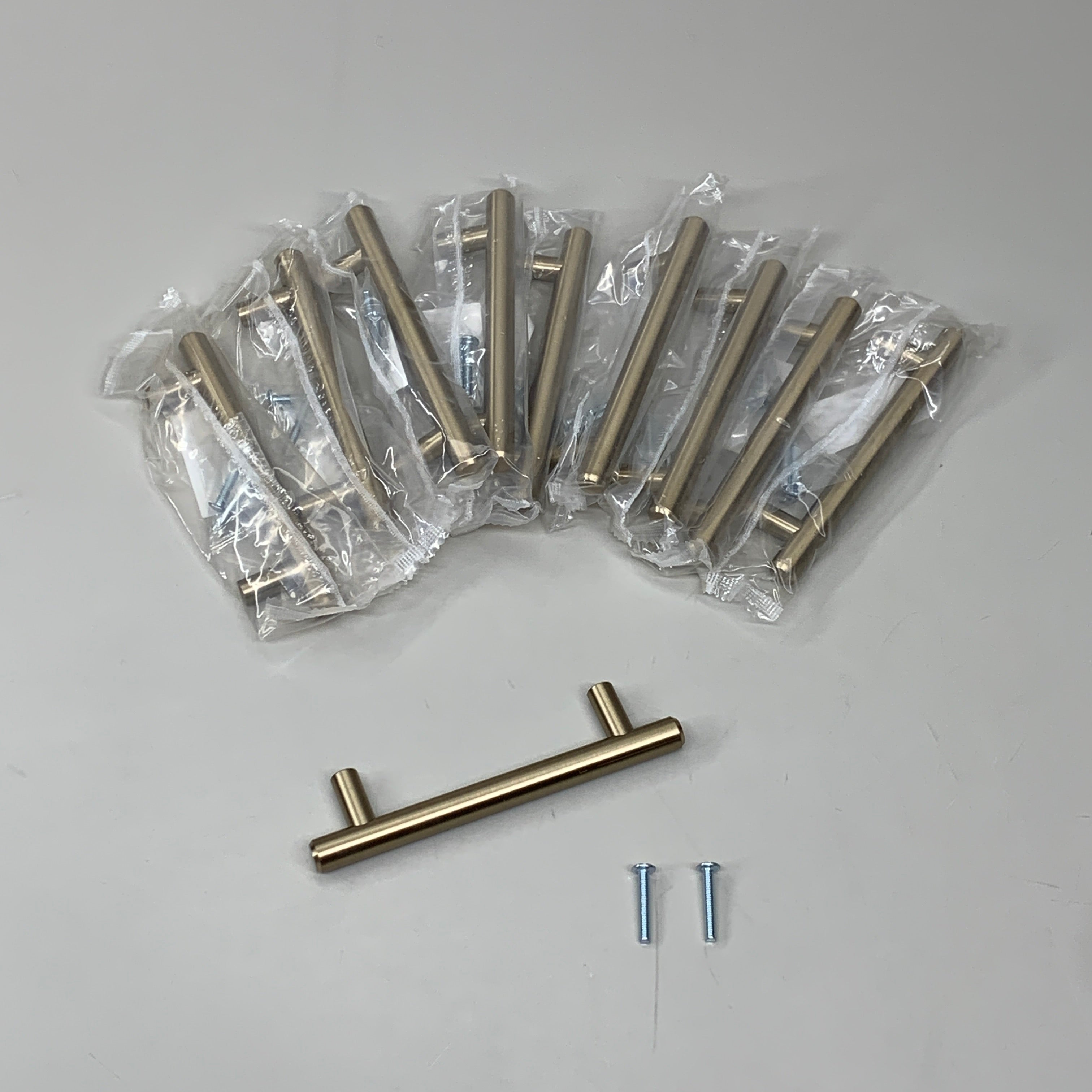 BERENSON (10 PACK) Traditional Advantage Two T-Bar Pull Champagne 96mm 9541-20CZ-P