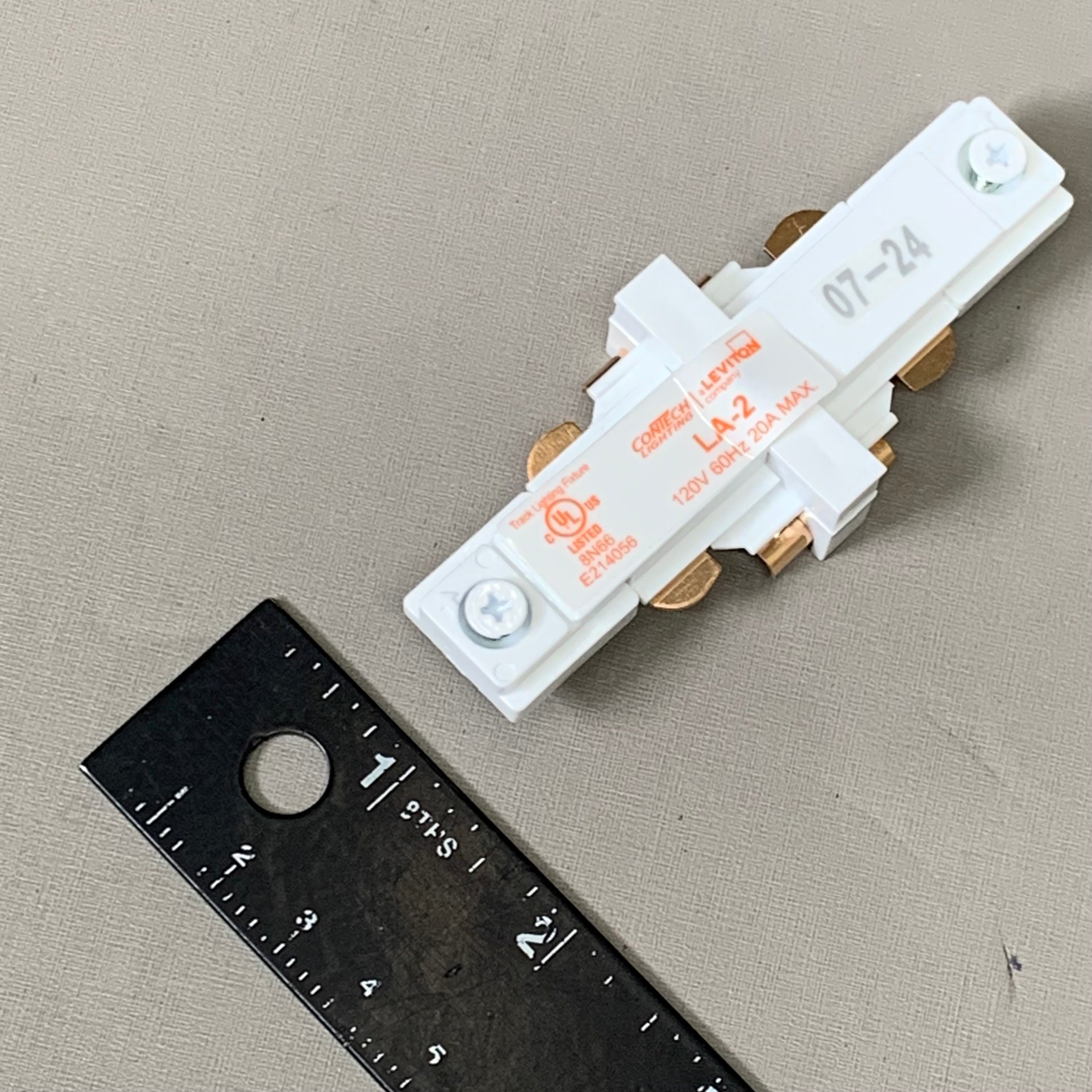 LEVITON (2 PACK) ConTech Mini Connector Conductive End to End White Finish LA-2-P