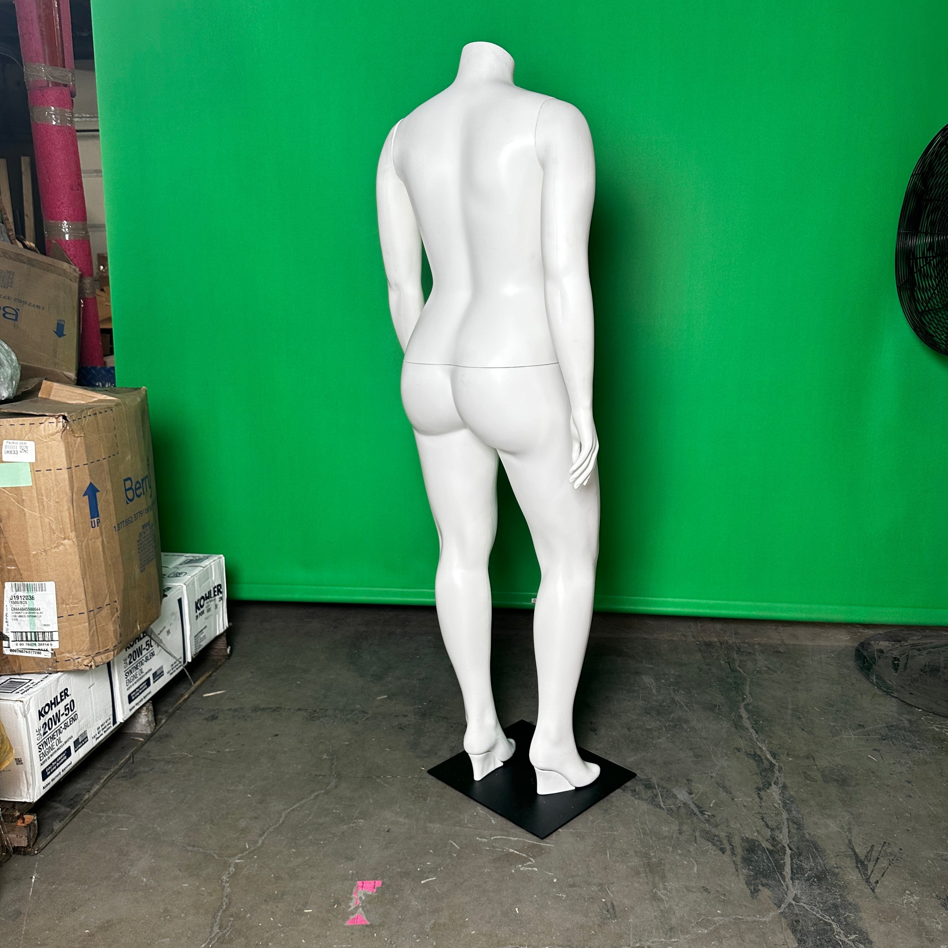 Natasha.16 Female Mannequin White/Black Base 65"T