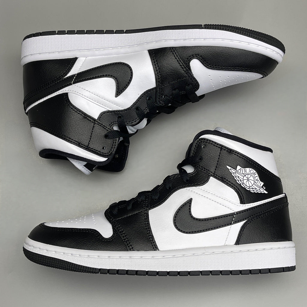 NIKE AIR JORDAN 1 Mid Panda Shoe Women's Sz 10 Black / White DV0991-101 (New)