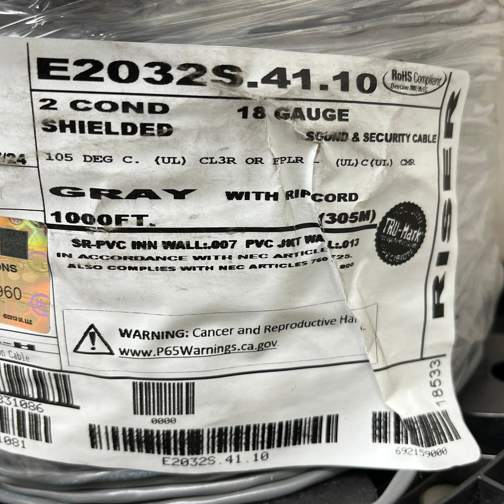 CAROL Prysmian Group MultiConductor Cable Shielded 18 Gauge 1000ft E2032S.41.10