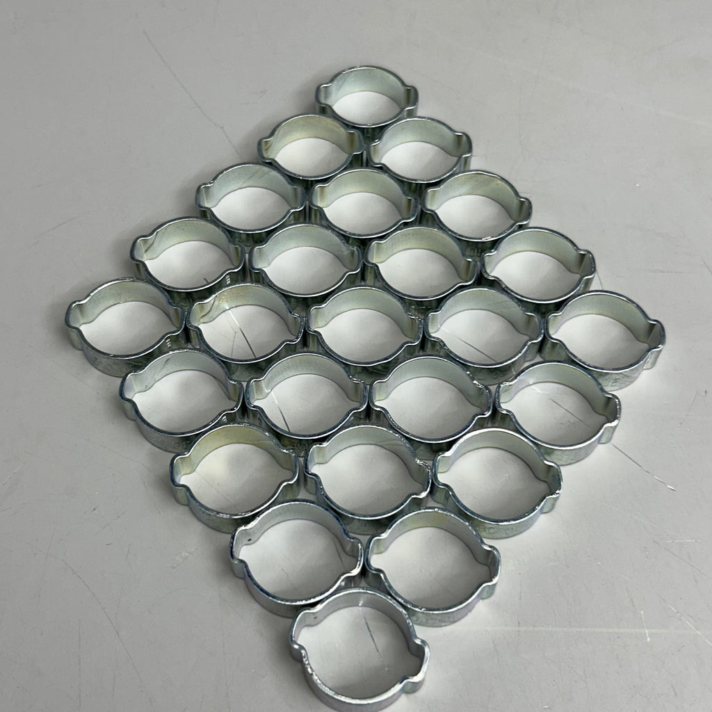 COILHOUSE PNEUMATICS  (25 Pack) Double Ear Clamp Zinc Plated Steel 20mm