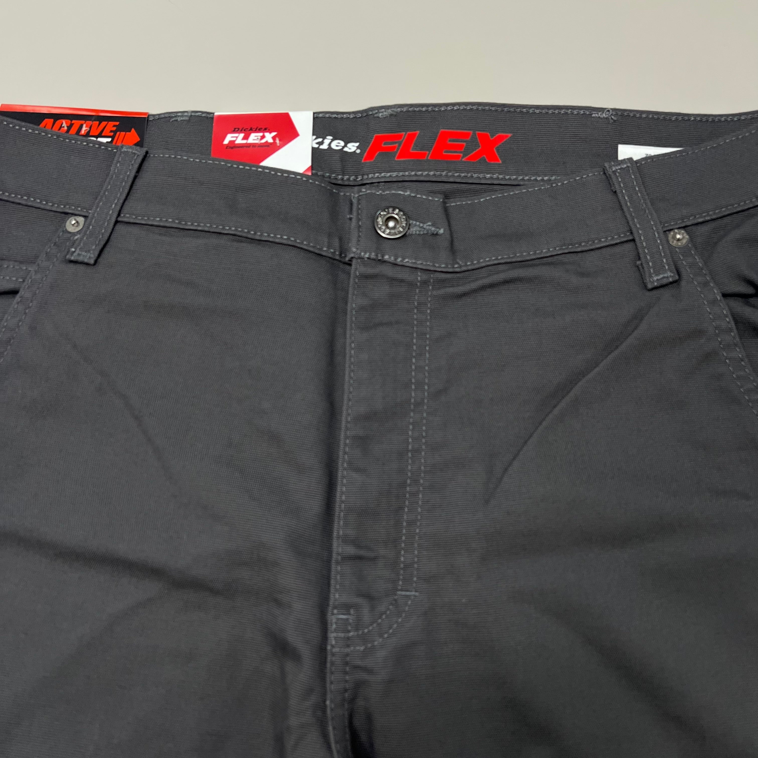 DICKIES Flex Regular Fit Double Knee Pant Mns Sz 36X34 Stonewashed Slate DP903SSL