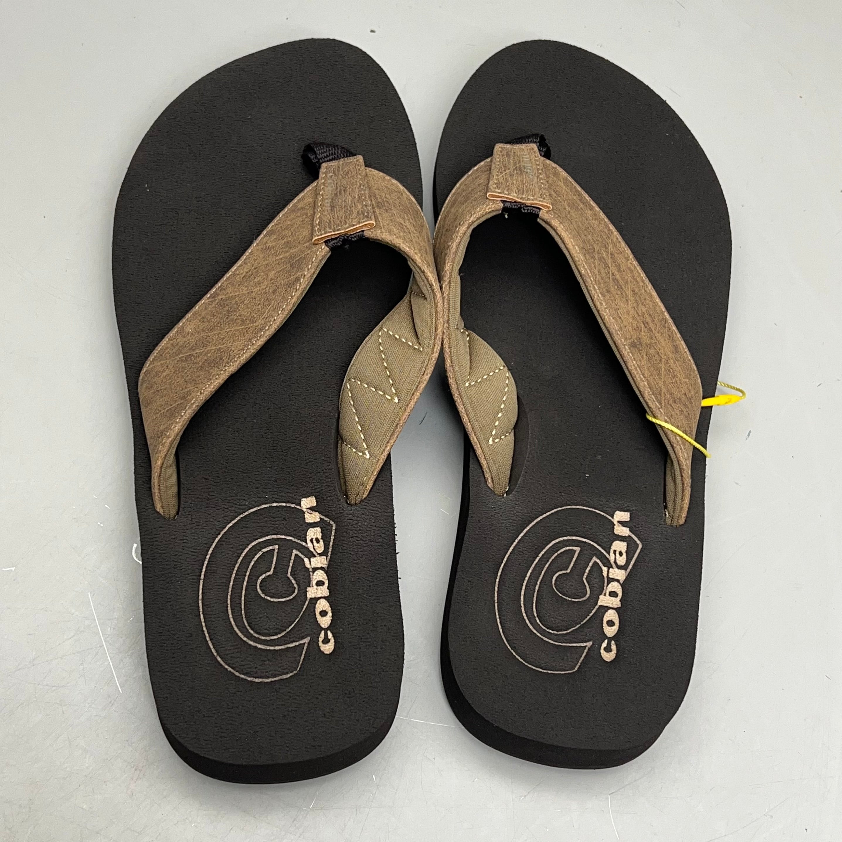 COBIAN Floater Sandals Synthetic Strap Men's Sz 9, EU 41.5 Mocha FLT18-203-9