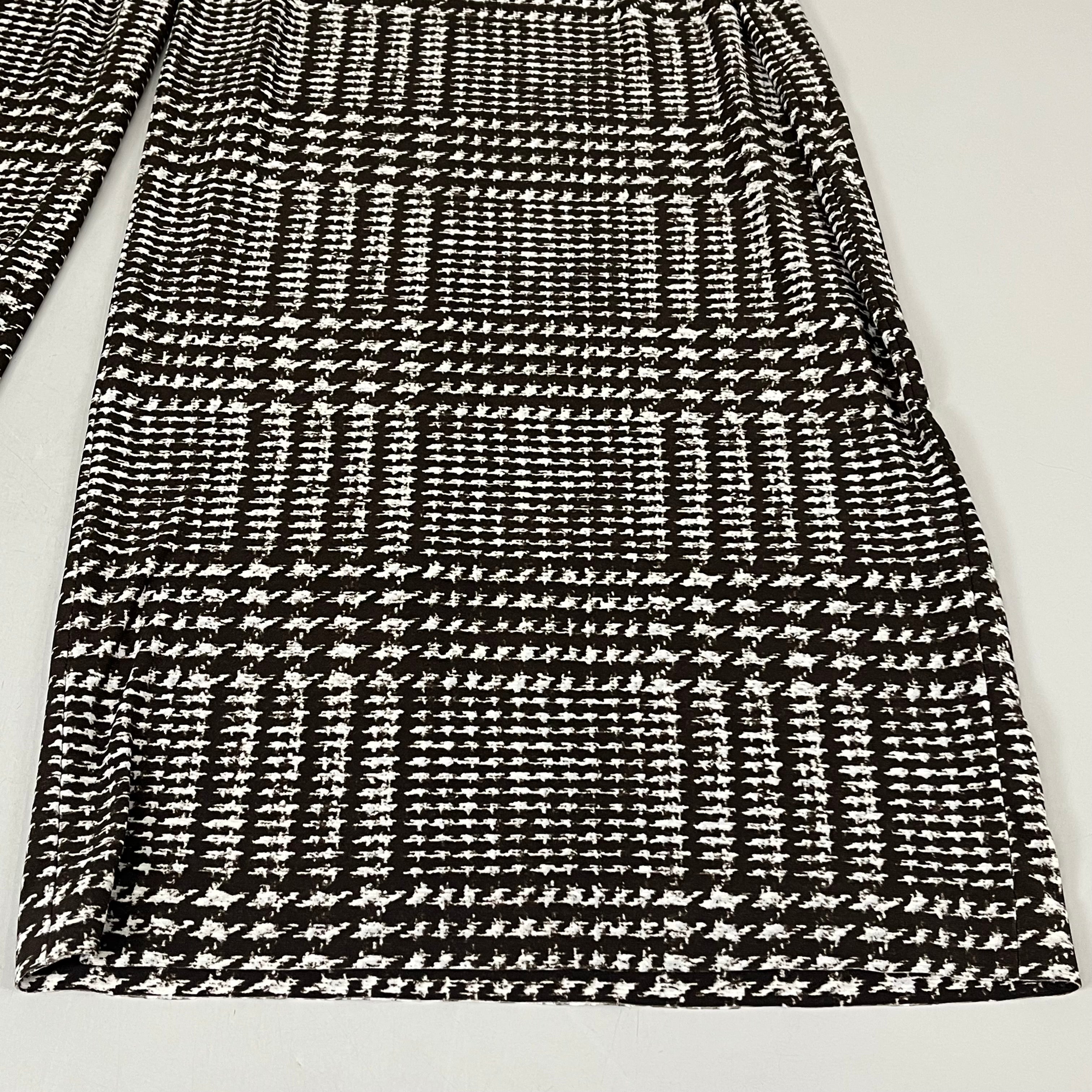 NORMA KAMALI High Waist Pleat Pant Women's Sz XS/29 Chocolate Glenn Plaid Tweed