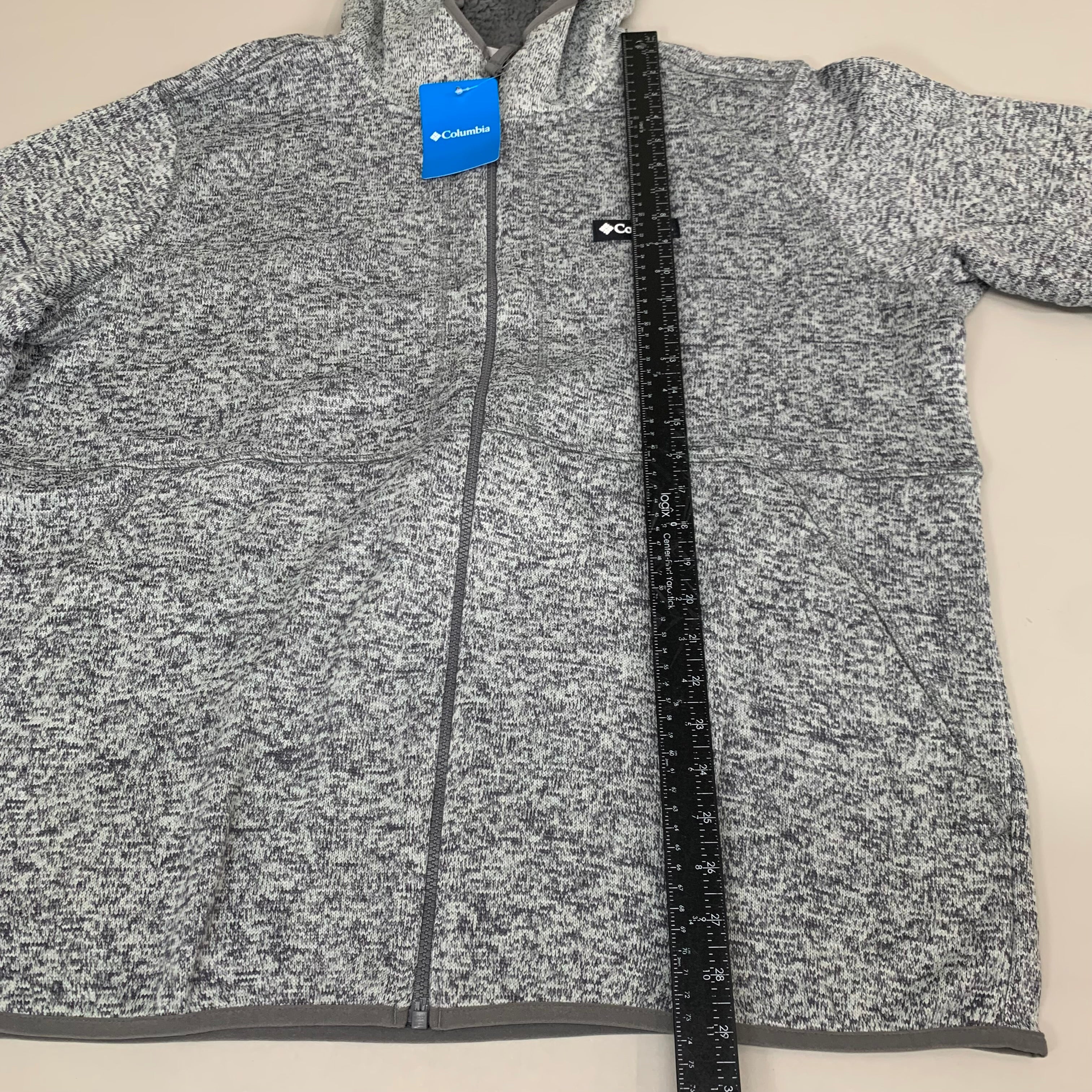 COLUMBIA Sweater Weather Fleece Full Zip Jacket Men's Sz XL Heather Grey