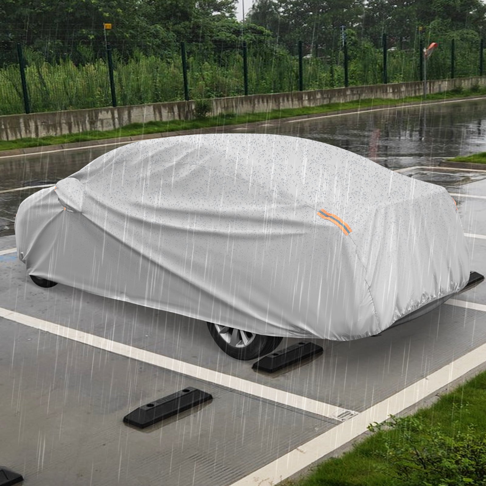 Car Cover for Automobiles 193 Inch Rain Sun UV Protection Universal Fit Sedan Chevrolet Ford Nissan