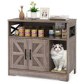 Cat Litter Box Enclosure Hidden Cat Washroom Furniture with Storage-Grey