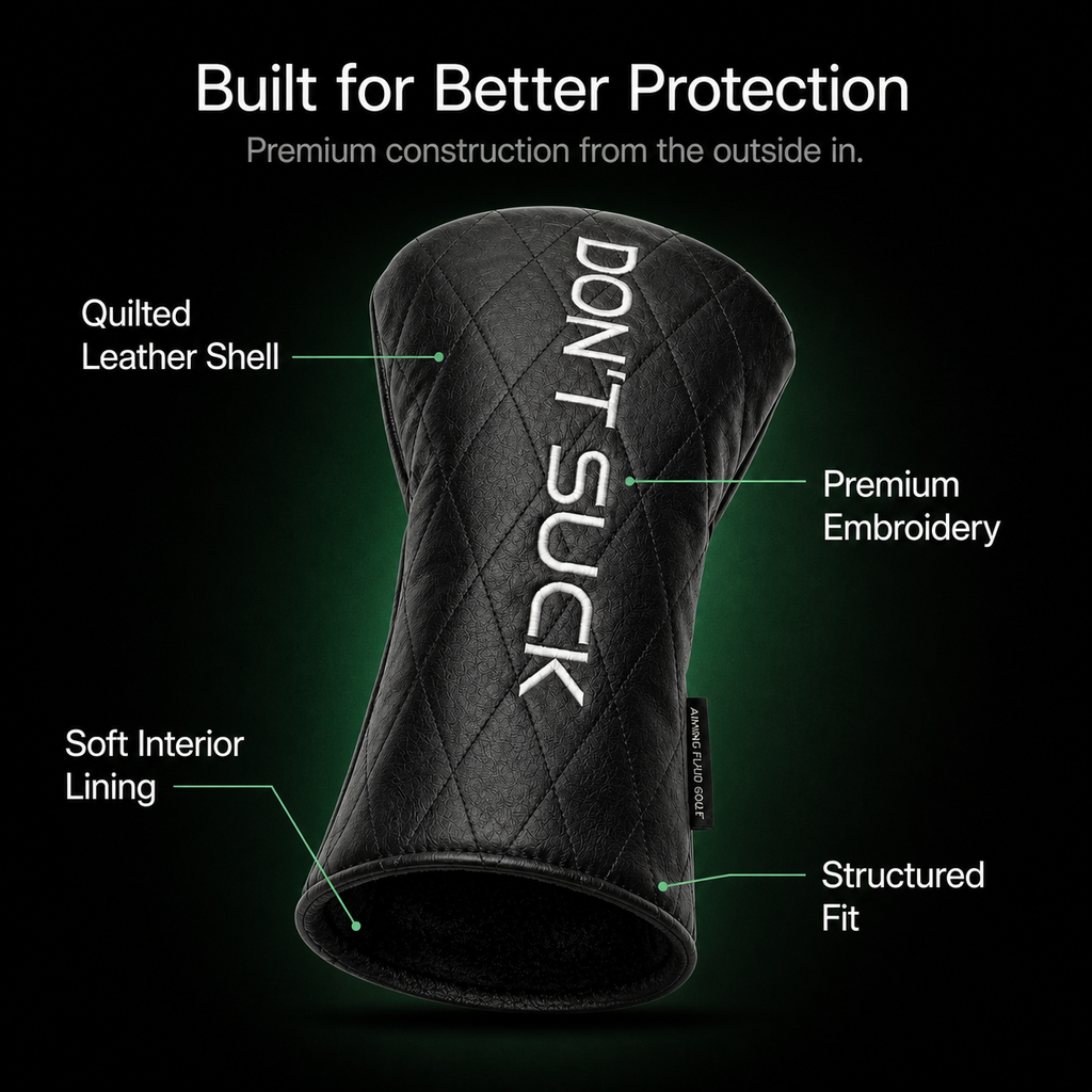Don’t Suck™ Driver Headcover — Premium Black Diamond Quilted Fit (460cc)