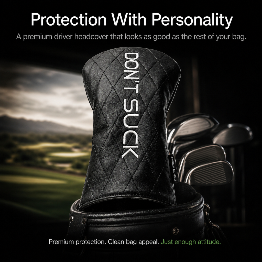 Don’t Suck™ Driver Headcover — Premium Black Diamond Quilted Fit (460cc)