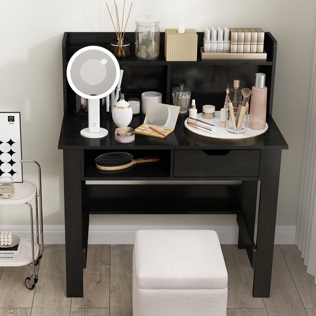 Computer Desk with Power Outlets USB Ports and Type-C-Black