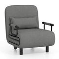 3-in-1 Convertible Sofa Bed with 5-Position Adjustable Backrest and Lumbar Pillow