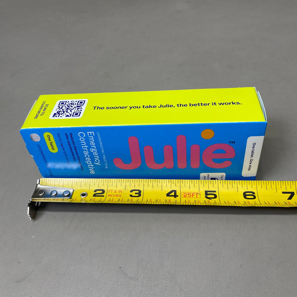 JULIE (62 Pack) Emergency Contraceptive Levonorgestrel Tablets 1.5 mg BB 10/25