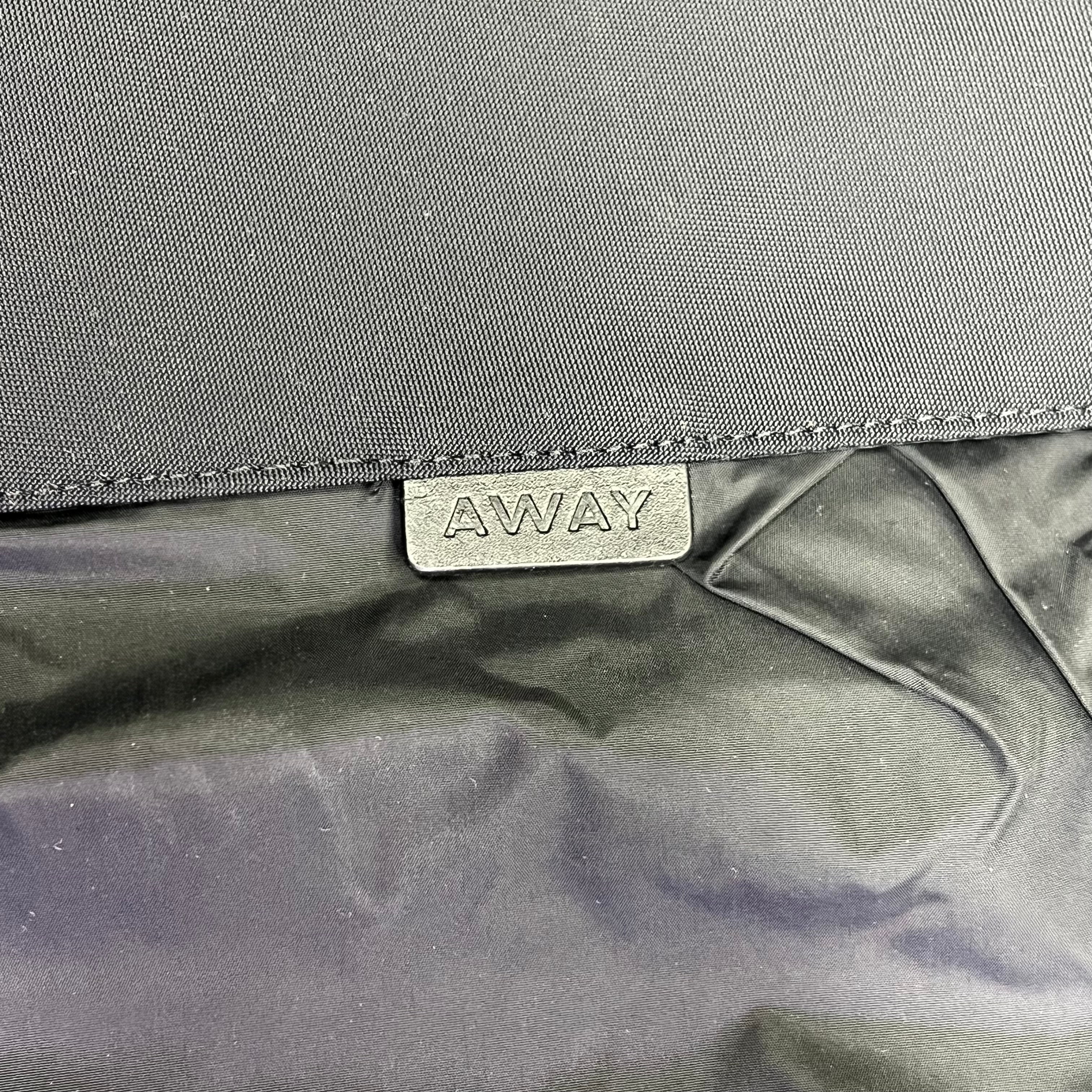 AWAY Garment Bag W/ Extra Carry Strap, Storage Pockets & Canvas Bag Black