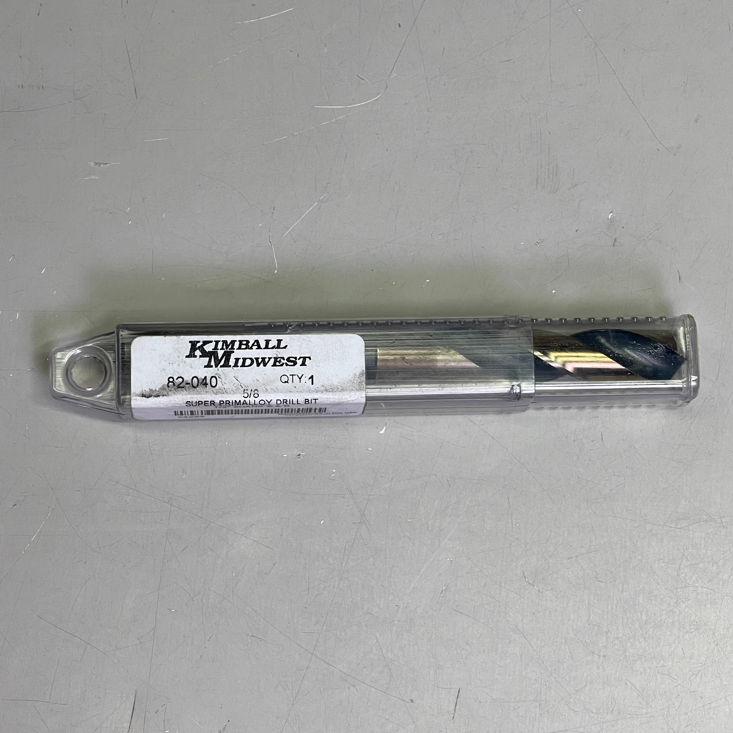 KIMBALL MIDWEST Super Primalloy Reduced Shank S&D Drill Bit 5/8"Dia x 6"L 82040