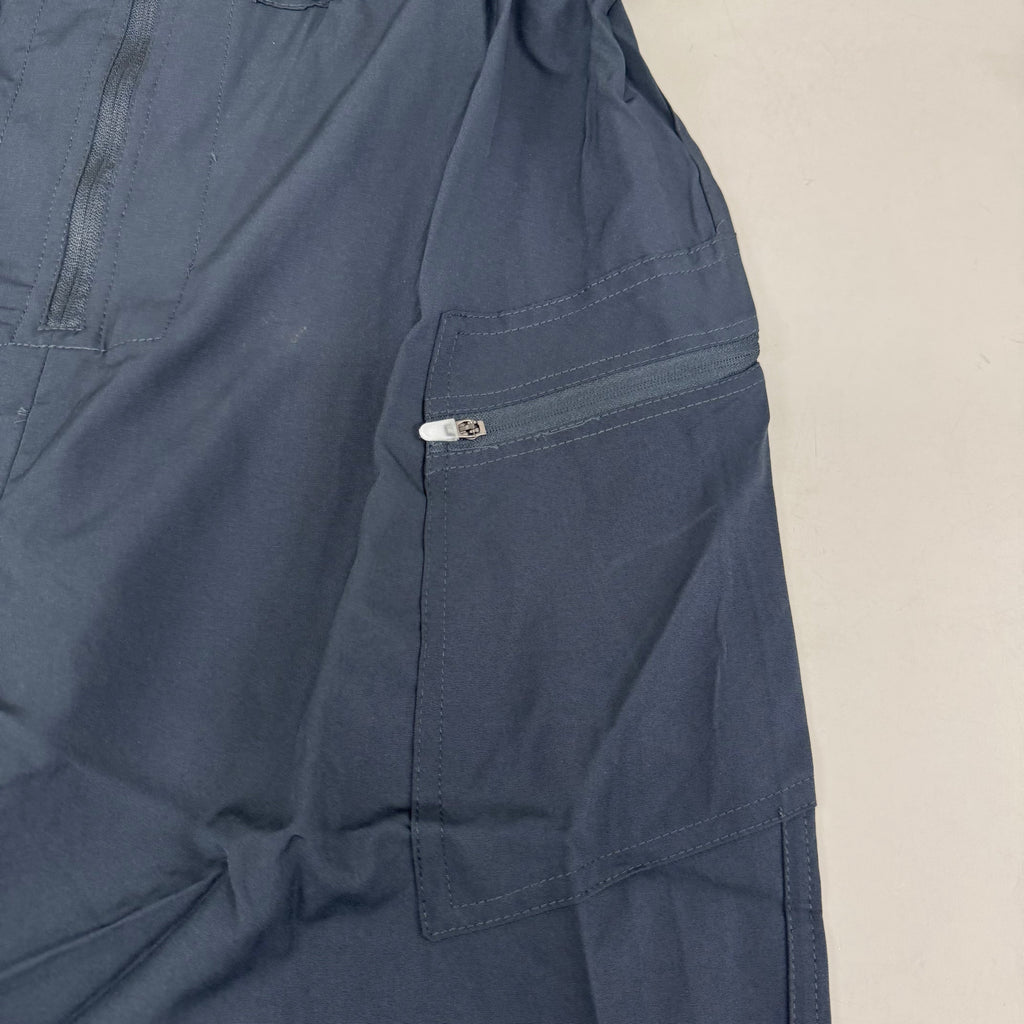 GREEN TOWN 4 Flex Scrubs Jumpsuit Cinch In Waist Women's Sz S Pewter GFX-023AST