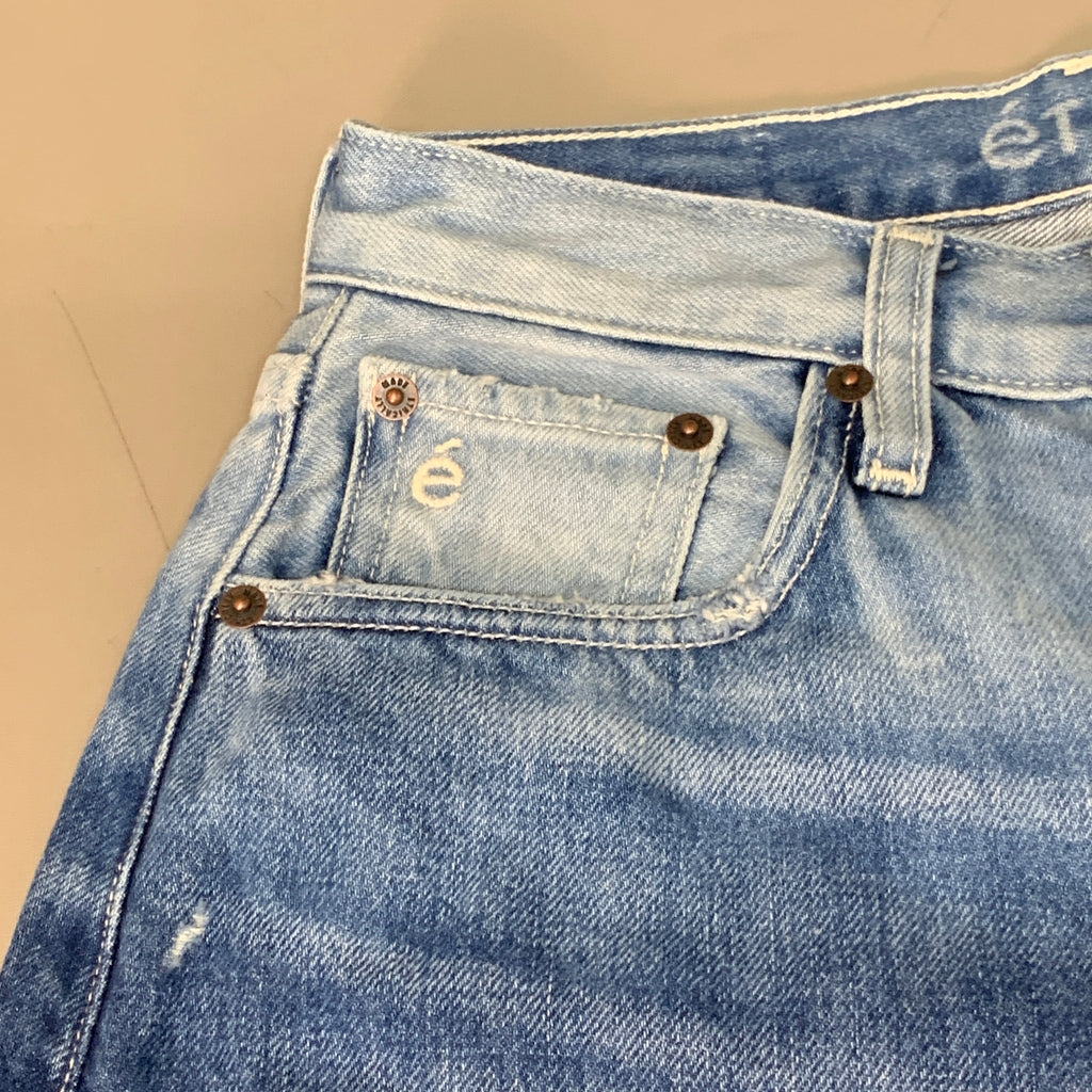 ETICA Tyler Vintage Straight Crop Jeans 100% Cotton Shipwreck Size 26 EW178114A