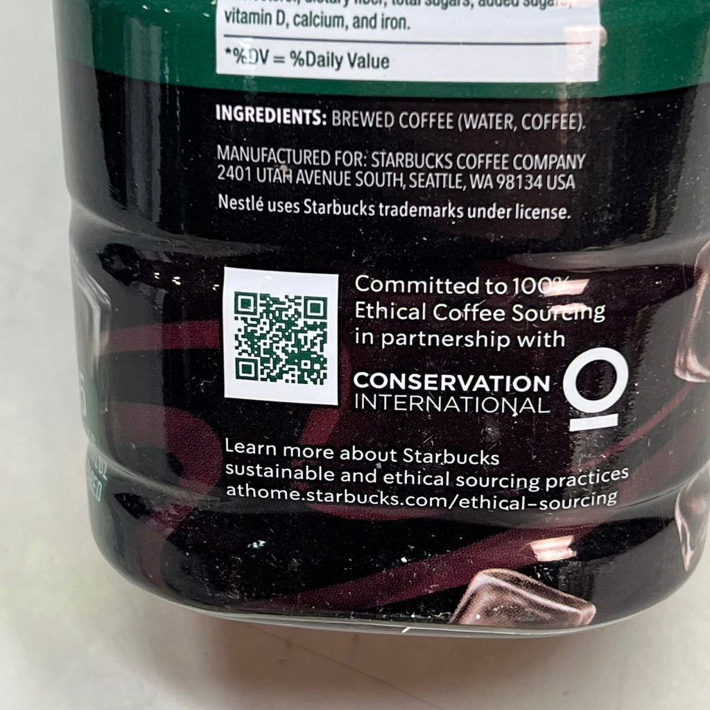 STARBUCKS (6 PACK) Cold Brew Concentrate Signature Black 32 fl oz BB 01/26