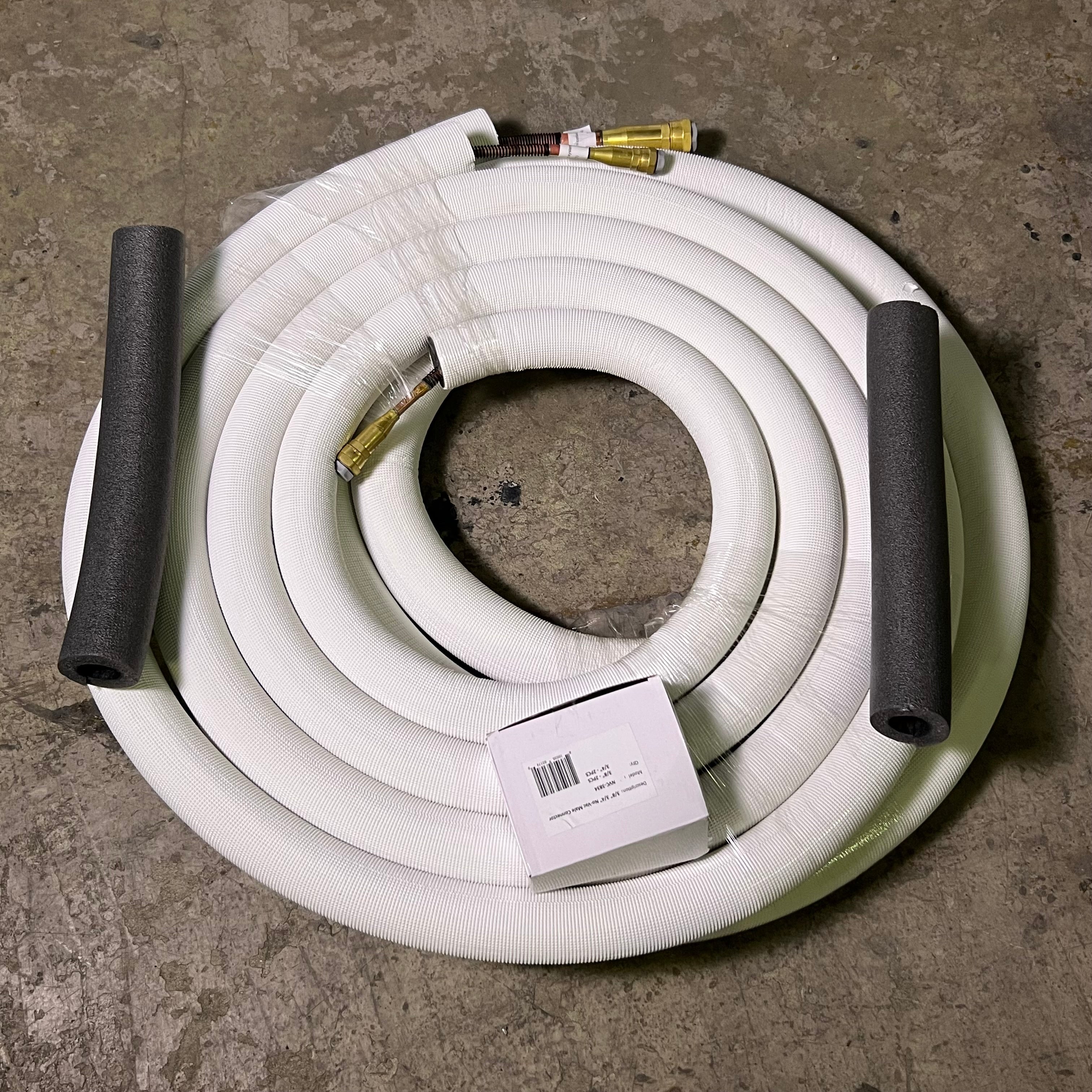 MRCOOL 25ft NO-VAC Quick Connect Line Set for Central Ducted NV25-3834, White