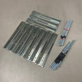 KNAPE AND VOGT (10 Pk ) Over Travel Low Profile Drawer Slide Set 12 inch Silver 6505