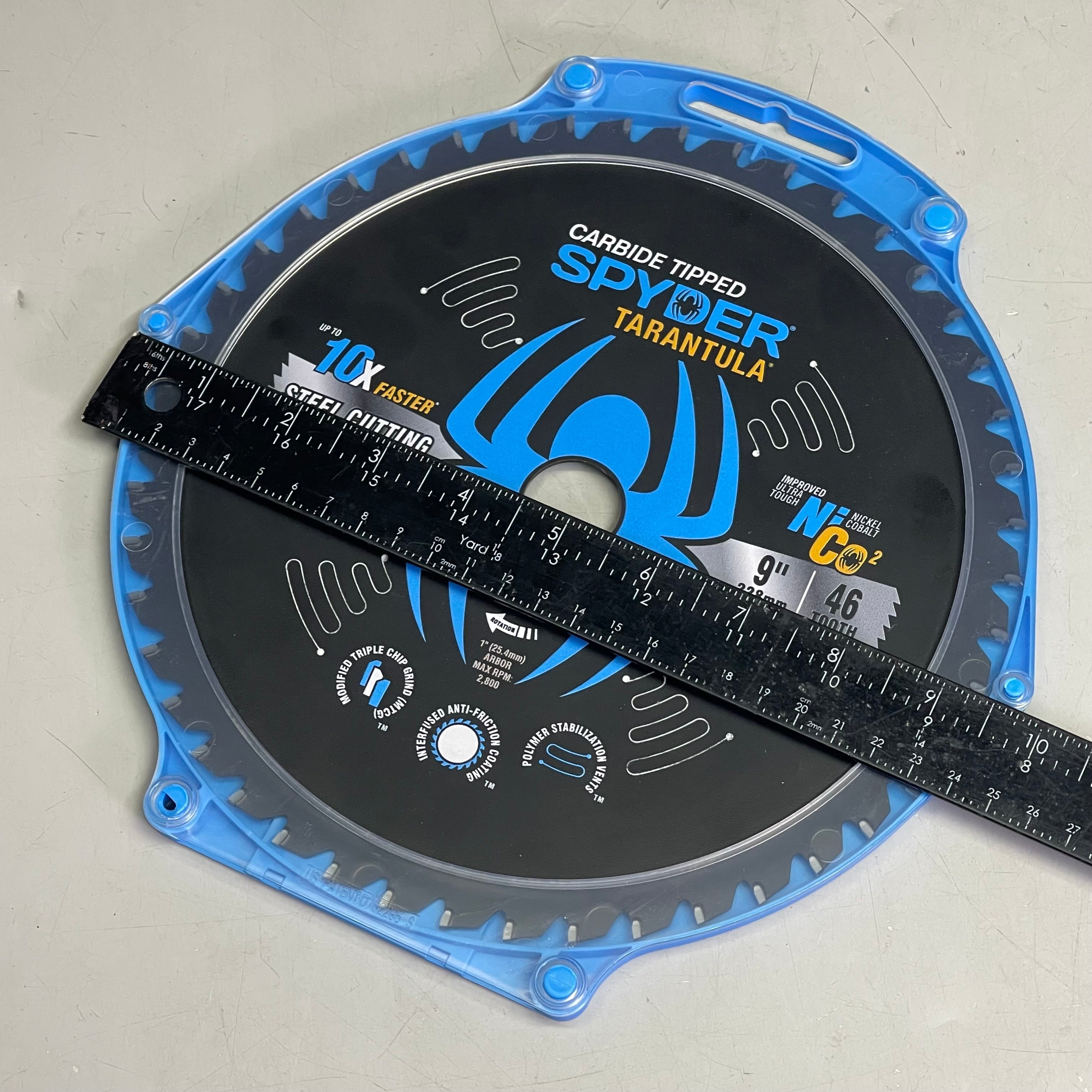 SPYDER Tarantula Steel Cutting Circular Saw Blade 46-Tooth, 9" Black 13503