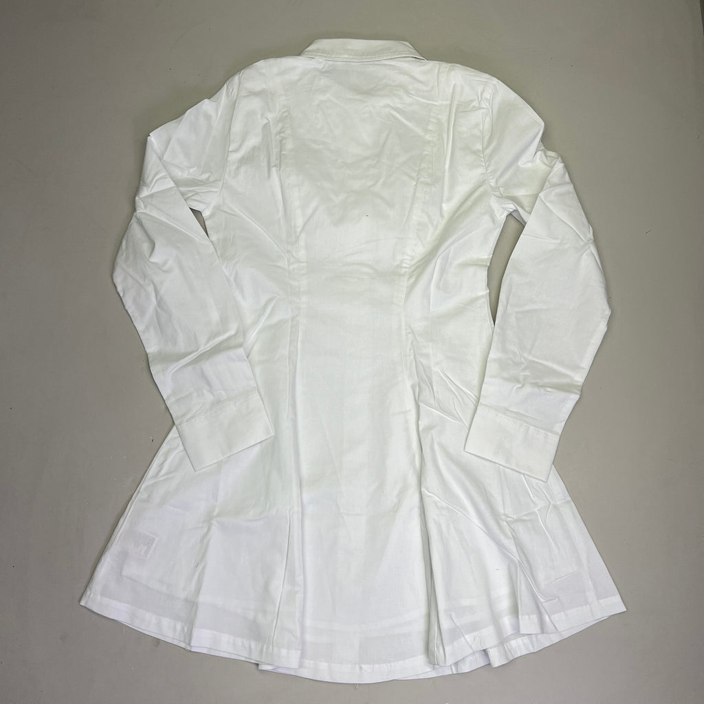 STEVE MADDEN Fit & Flare Shirt Dress Long Sleeve Button Cuff Women's Sz S Cloud