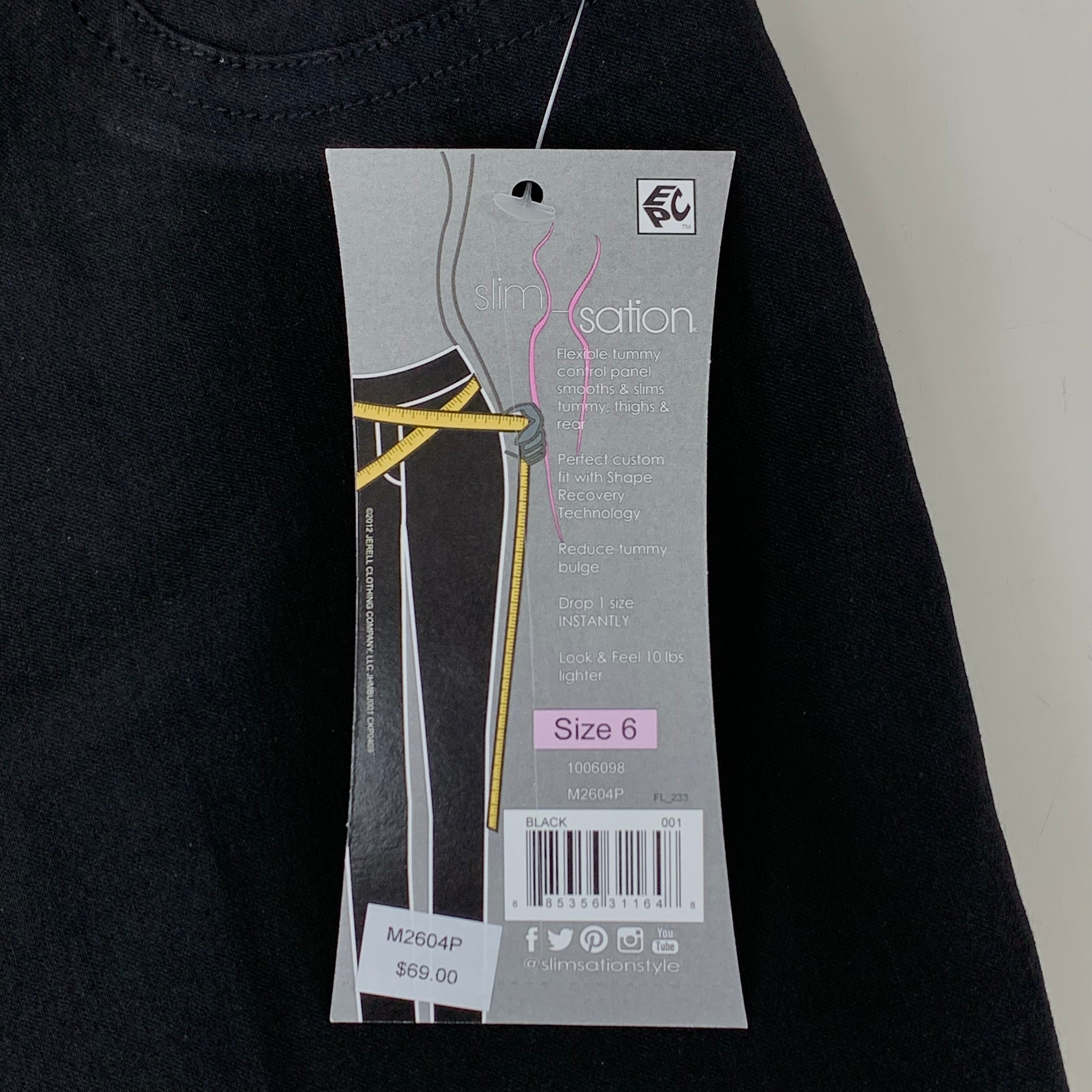 MULTIPLES Narrow Leg Pant  Petite Women's Sz 6 Black M2604P