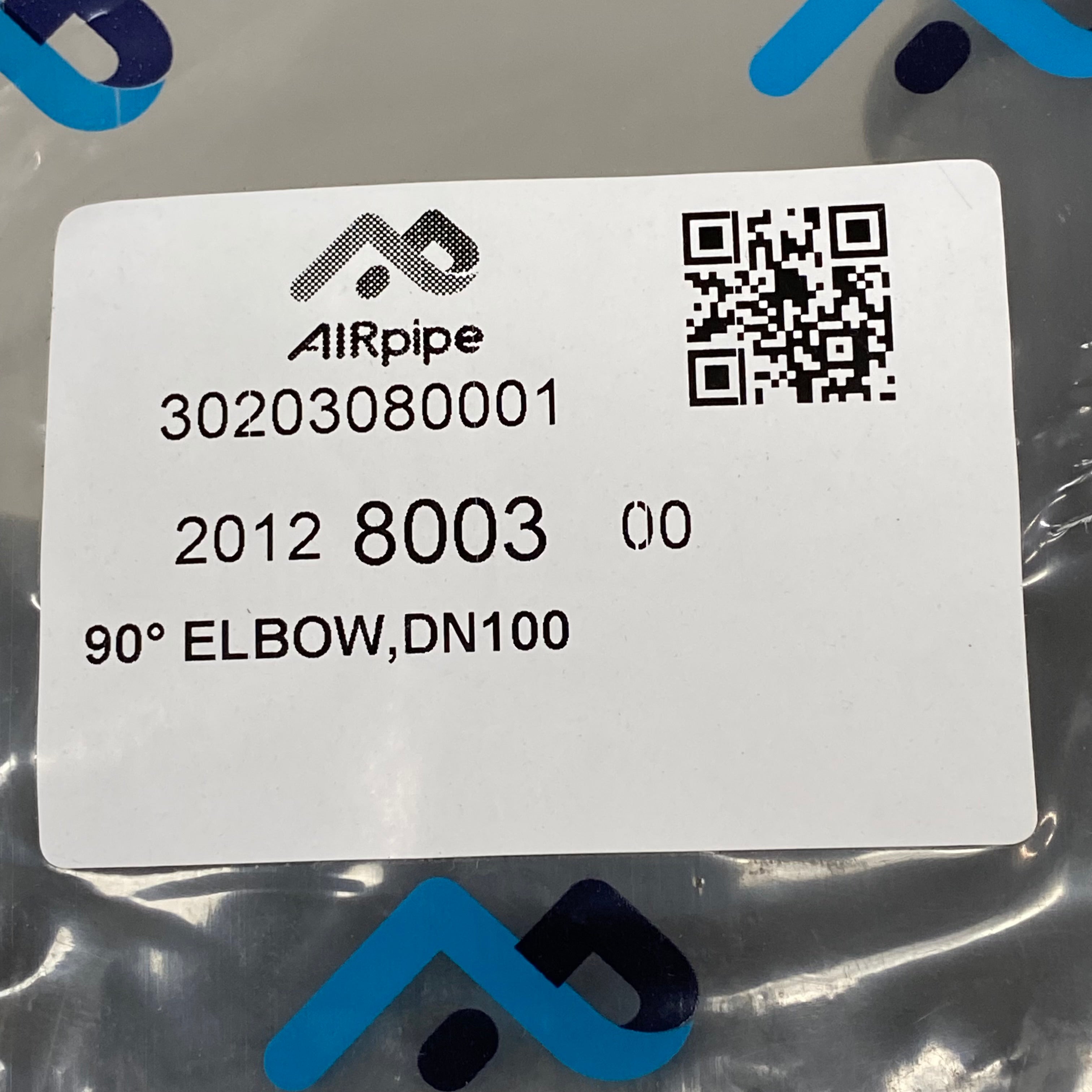 AIRPIPE Equal 90 Degree Full-Volume Flow Elbow Black 30203080001