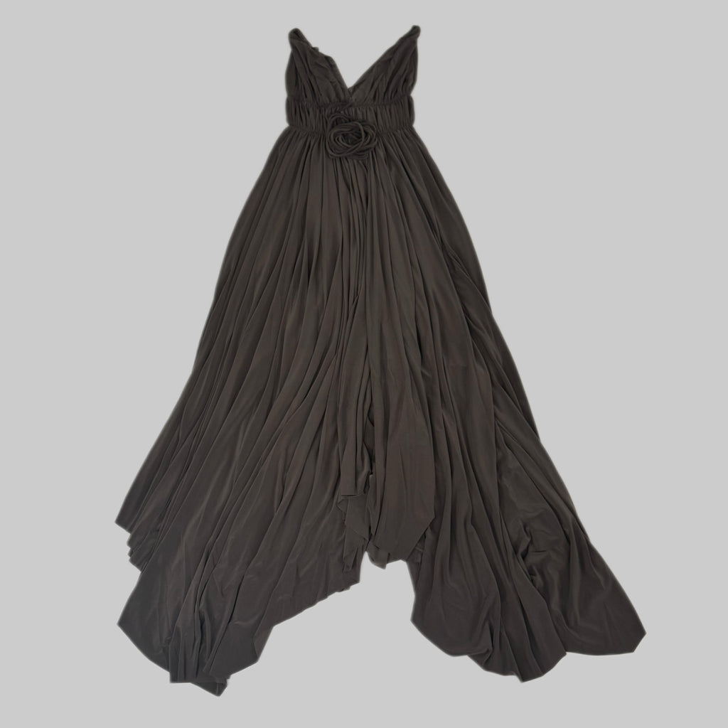 NORMA KAMALI Goddess Dress Unlined Women's Sz S/36 Chocolate KK3233PL292028