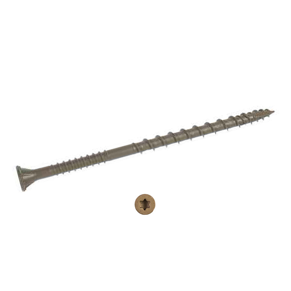 #10 x 2 1/2 Simpson Deck-Drive™ DSV WOOD Quik Guard® Coating Screw (T25 6-Lobe) Tan - Box (880)